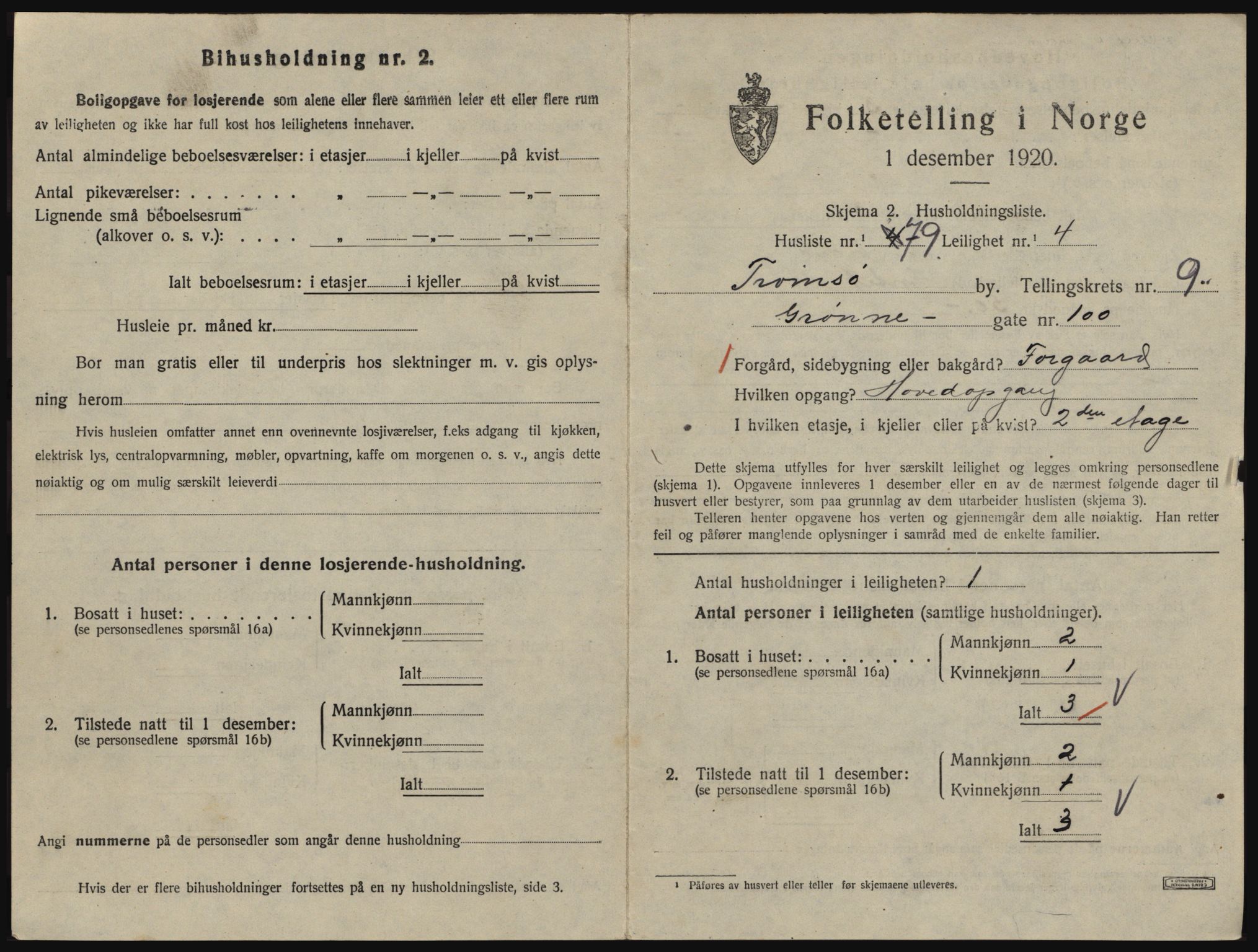 SATØ, 1920 census for Tromsø, 1920, p. 5151