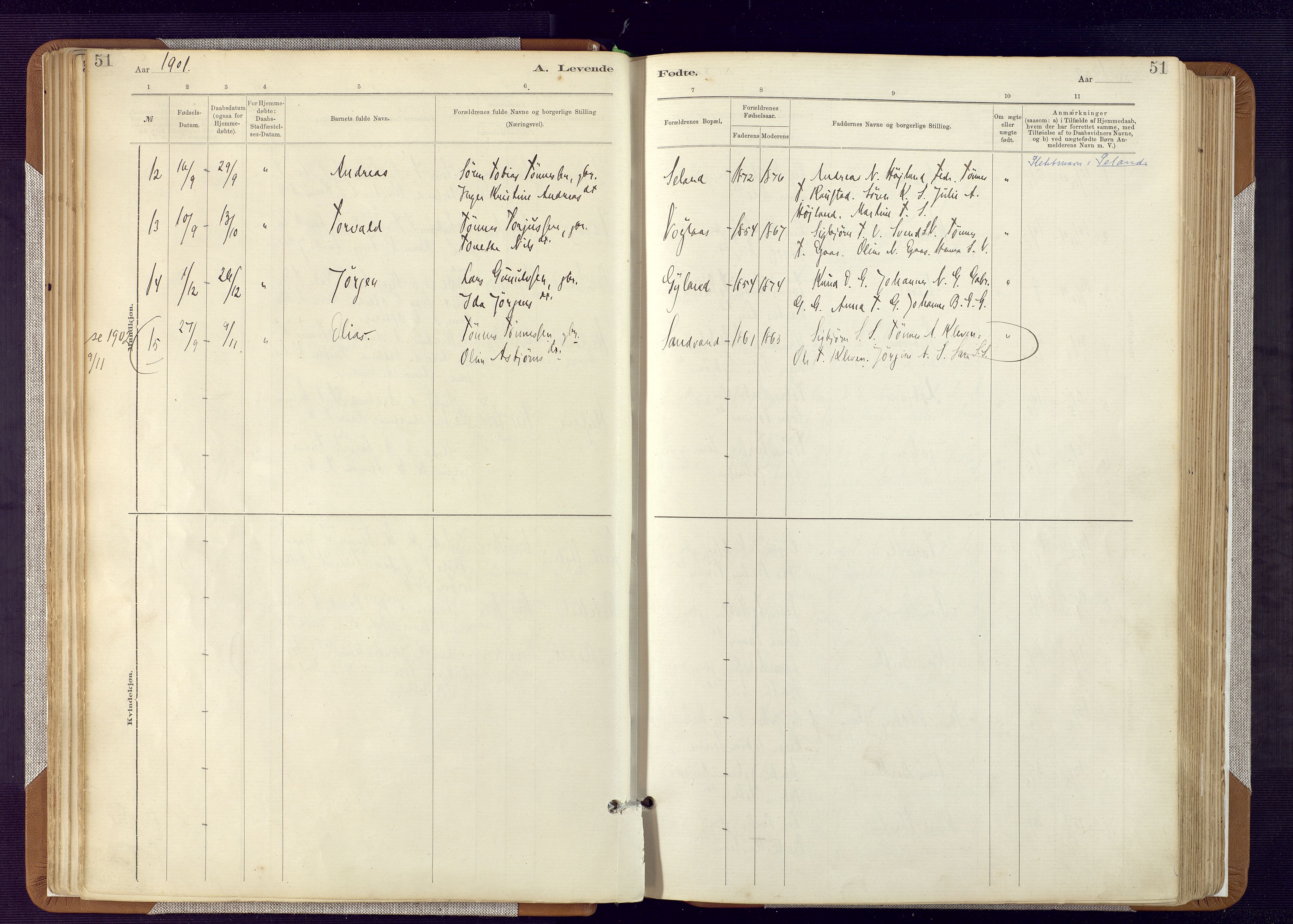 Bakke sokneprestkontor, AV/SAK-1111-0002/F/Fa/Fab/L0003: Parish register (official) no. A 3, 1884-1921, p. 51