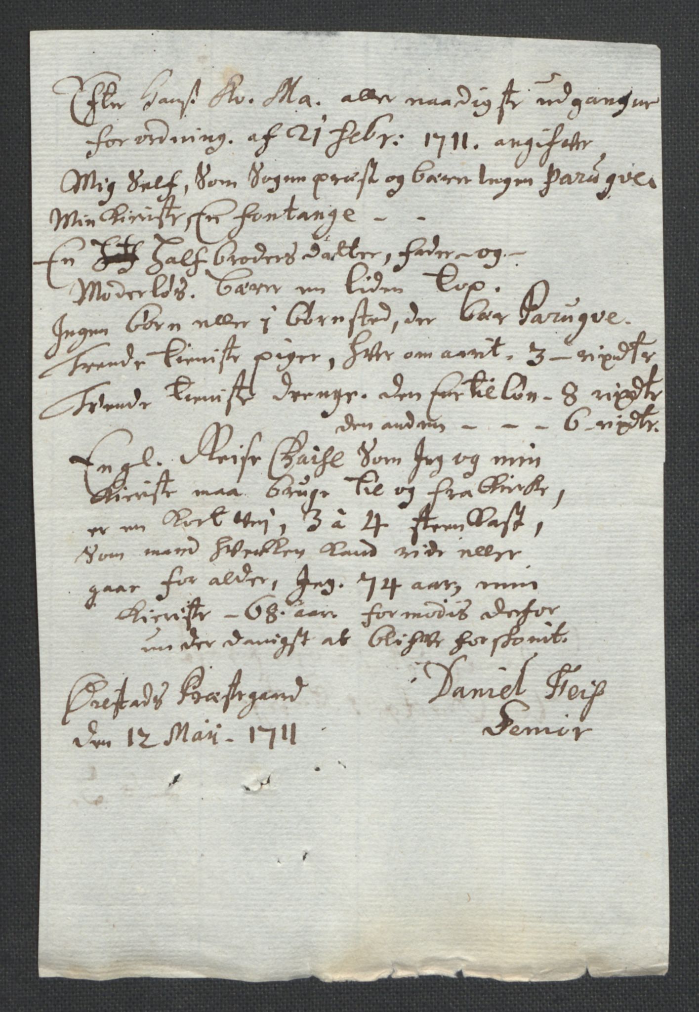 Rentekammeret inntil 1814, Reviderte regnskaper, Fogderegnskap, AV/RA-EA-4092/R39/L2319: Fogderegnskap Nedenes, 1710-1711, p. 653