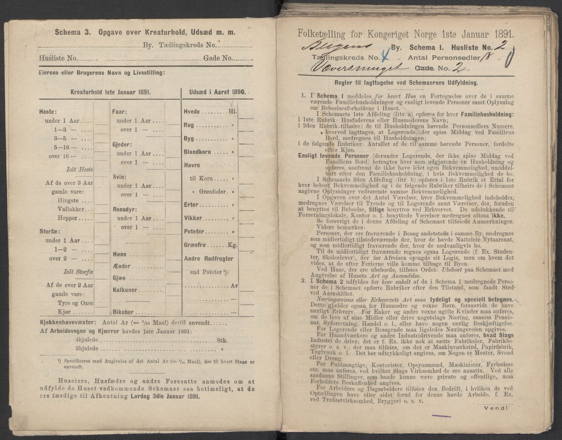 RA, 1891 Census for 1301 Bergen, 1891, p. 711