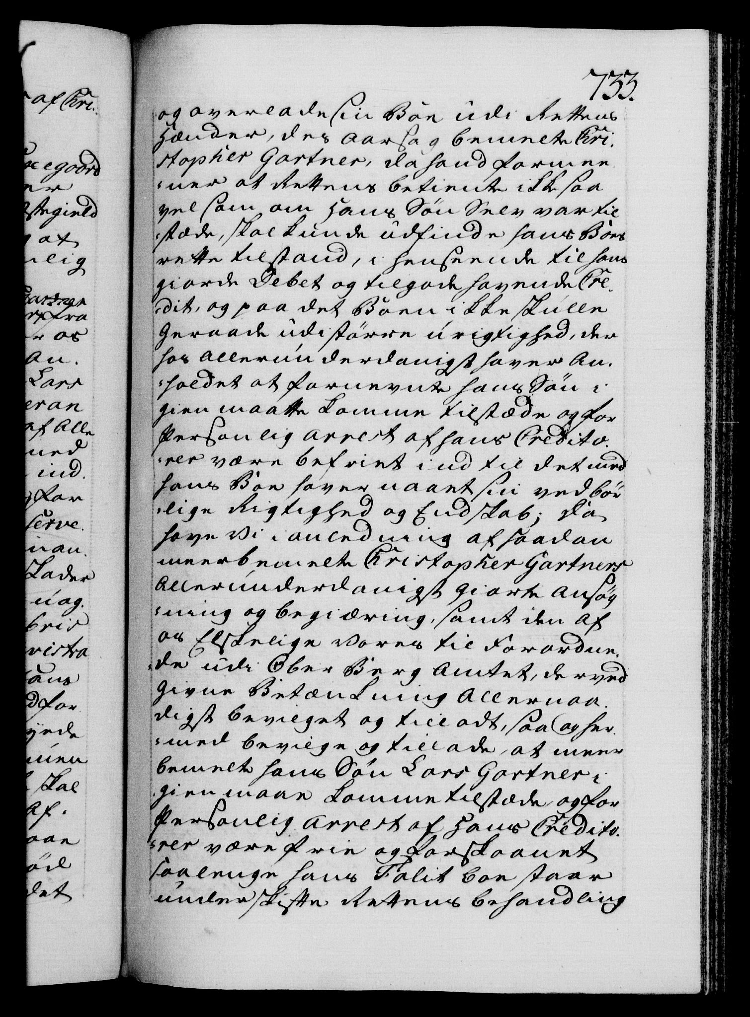 Danske Kanselli 1572-1799, AV/RA-EA-3023/F/Fc/Fca/Fcaa/L0042: Norske registre, 1763-1766, p. 733a