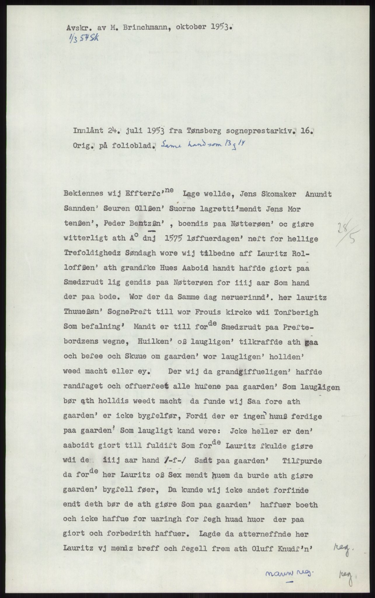 Samlinger til kildeutgivelse, Diplomavskriftsamlingen, AV/RA-EA-4053/H/Ha, p. 1023