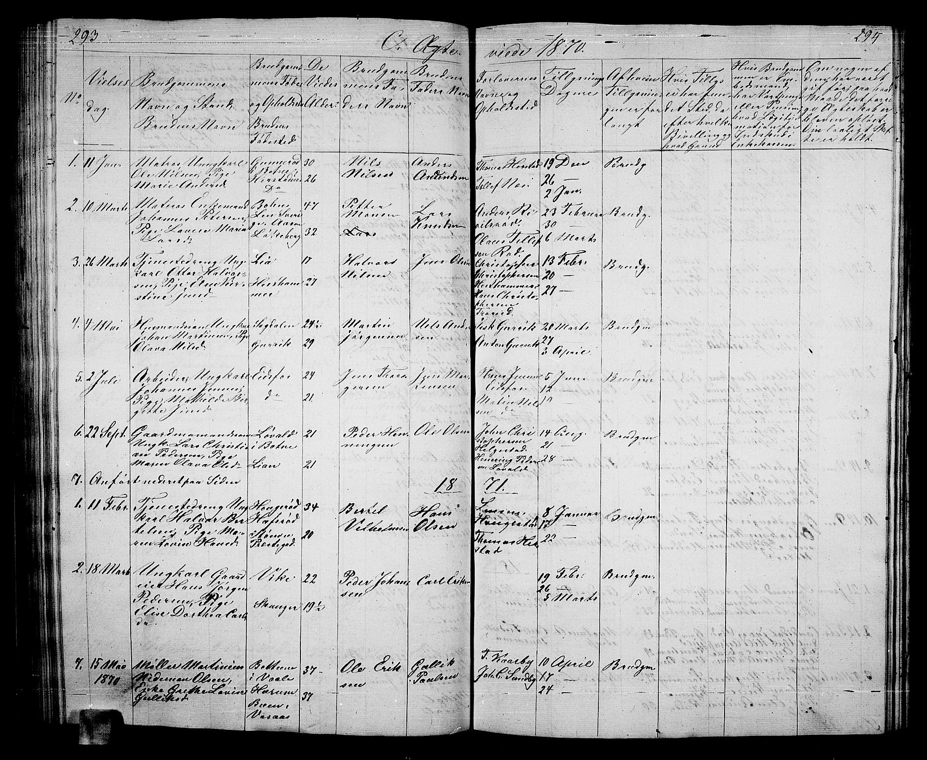 Hof kirkebøker, SAKO/A-64/G/Ga/L0002: Parish register (copy) no. I 2, 1859-1873, p. 293-294