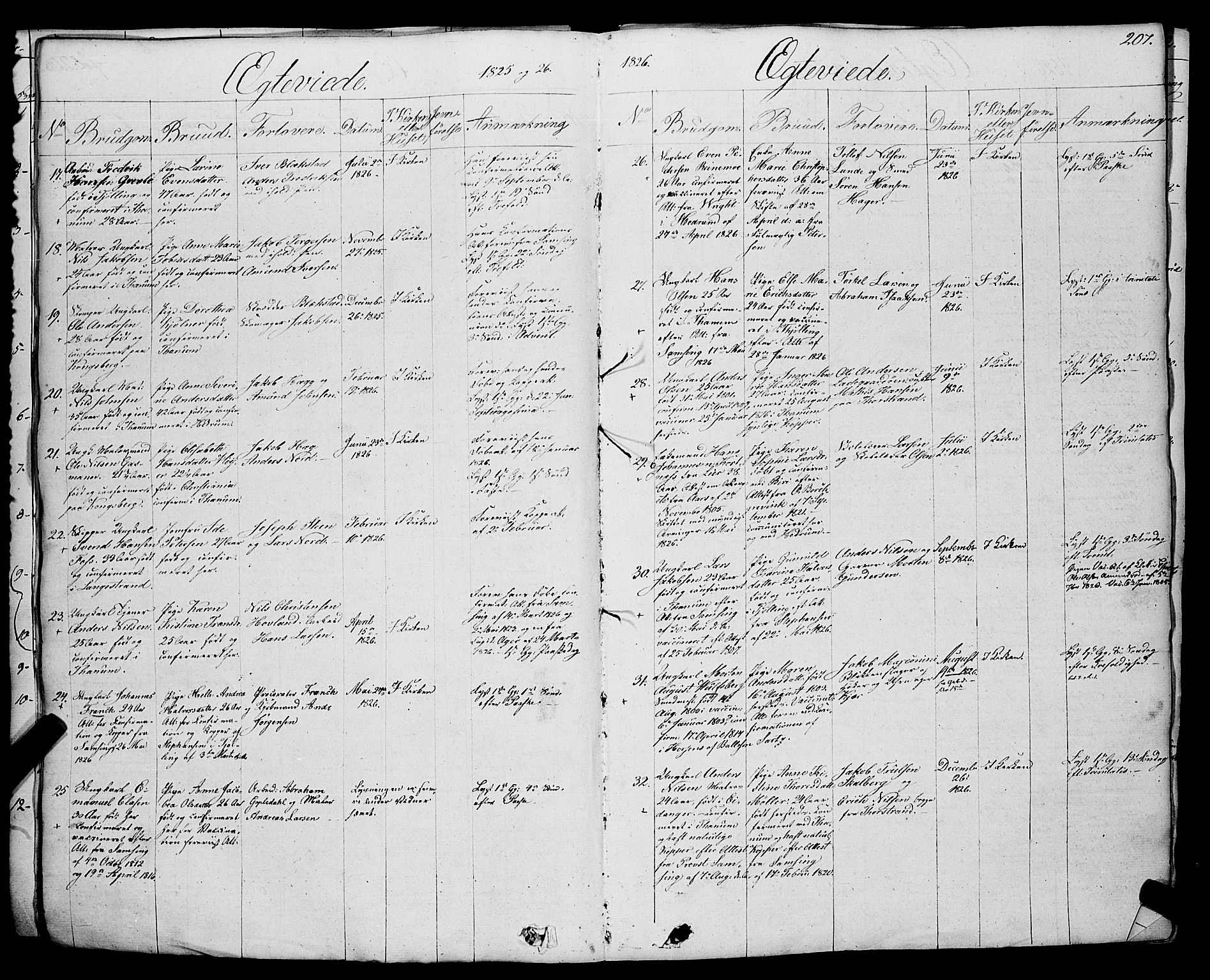 Larvik kirkebøker, SAKO/A-352/F/Fa/L0002: Parish register (official) no. I 2, 1825-1847, p. 207