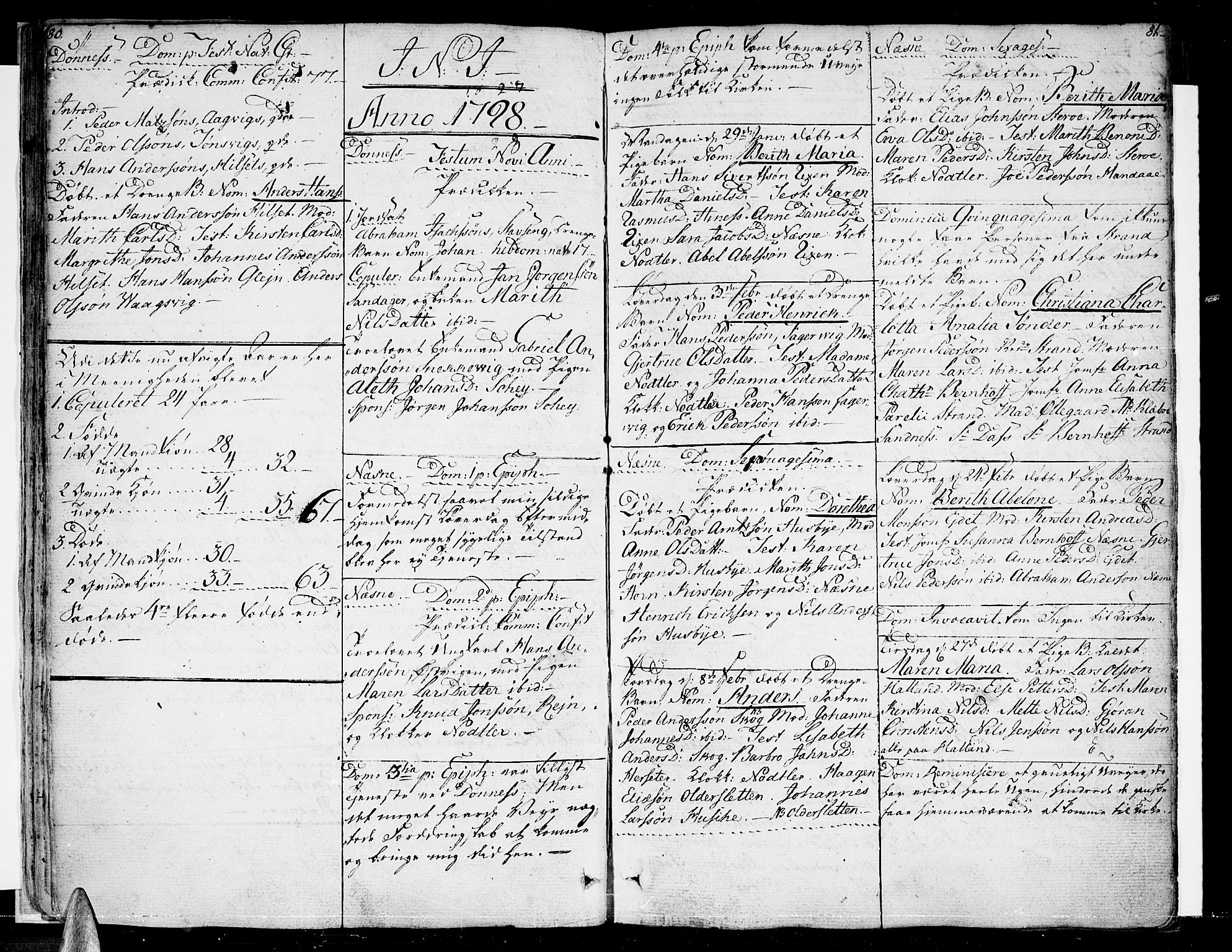 Ministerialprotokoller, klokkerbøker og fødselsregistre - Nordland, SAT/A-1459/838/L0545: Parish register (official) no. 838A04, 1791-1820, p. 80-81