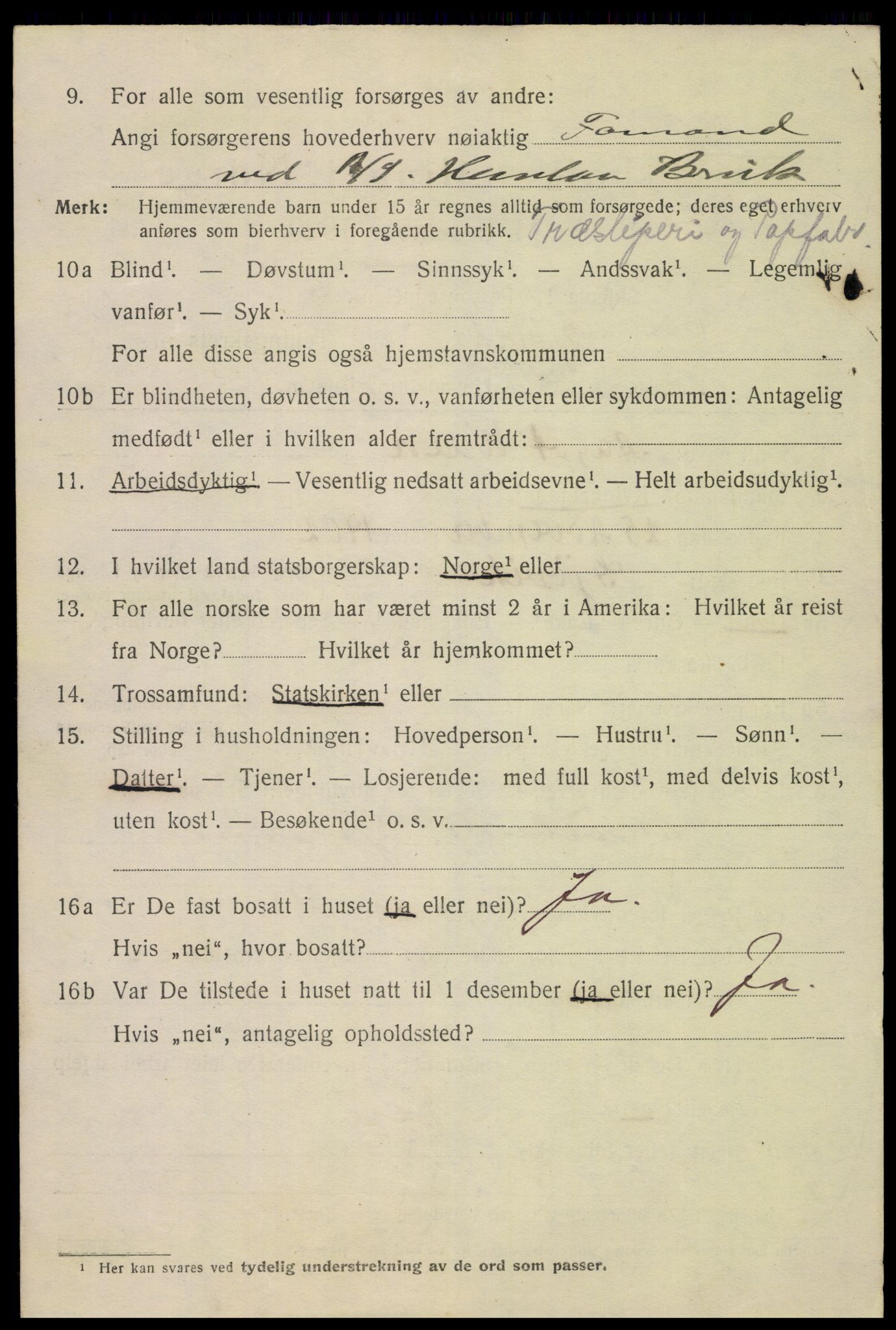 SAH, 1920 census for Gjøvik, 1920, p. 9995