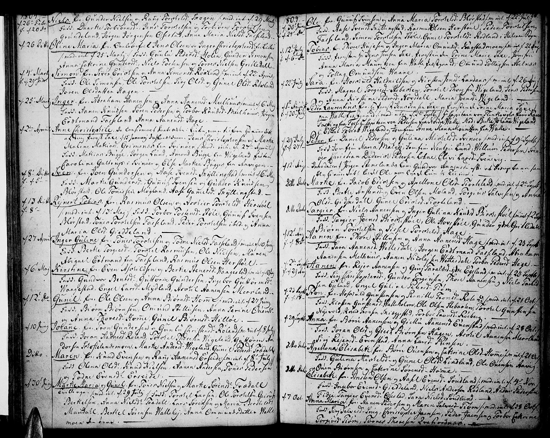 Sør-Audnedal sokneprestkontor, AV/SAK-1111-0039/F/Fa/Fab/L0002: Parish register (official) no. A 2 /1, 1766-1815, p. 78