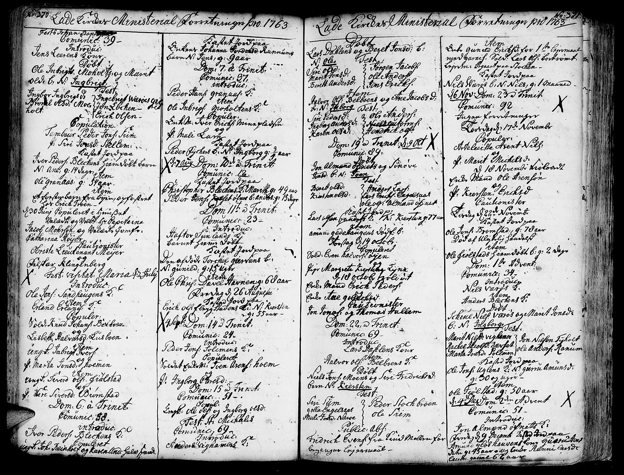 Ministerialprotokoller, klokkerbøker og fødselsregistre - Sør-Trøndelag, SAT/A-1456/606/L0275: Parish register (official) no. 606A01 /1, 1727-1780, p. 370-371