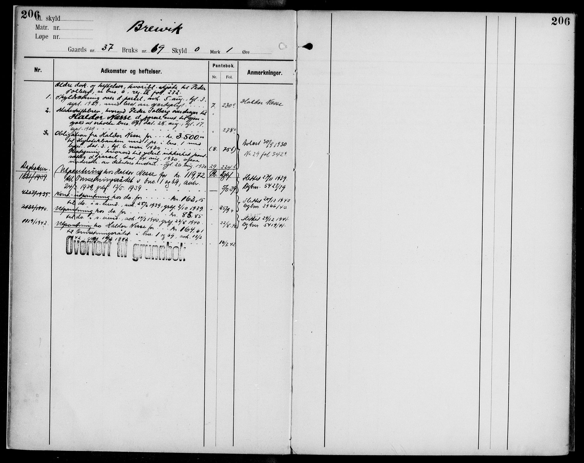 Midhordland sorenskriveri, AV/SAB-A-3001/1/G/Ga/Gab/L0109: Mortgage register no. II.A.b.109, p. 206