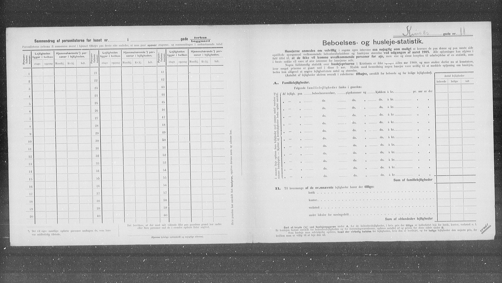 OBA, Municipal Census 1905 for Kristiania, 1905, p. 28929