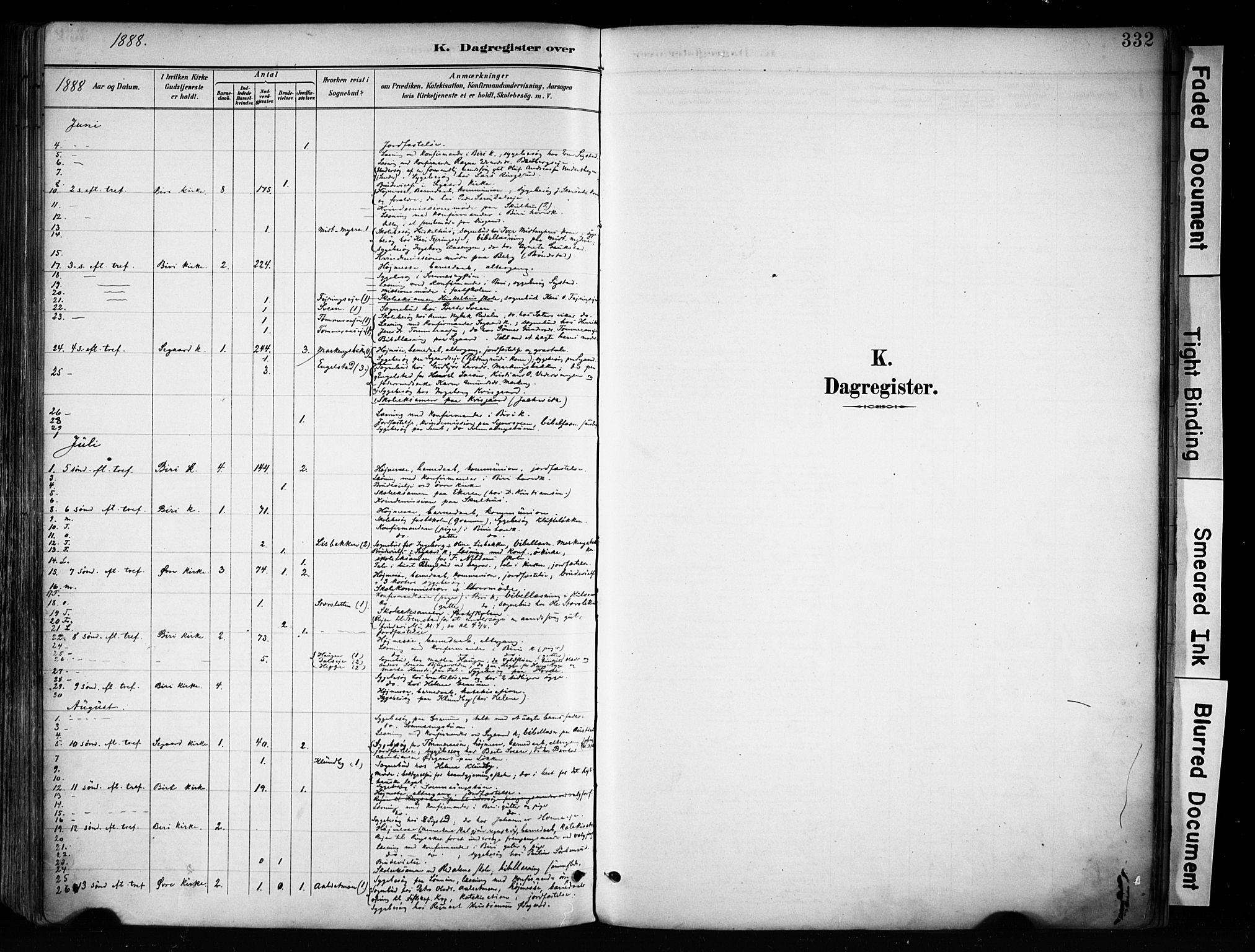 Biri prestekontor, AV/SAH-PREST-096/H/Ha/Haa/L0009: Parish register (official) no. 9, 1887-1900, p. 332