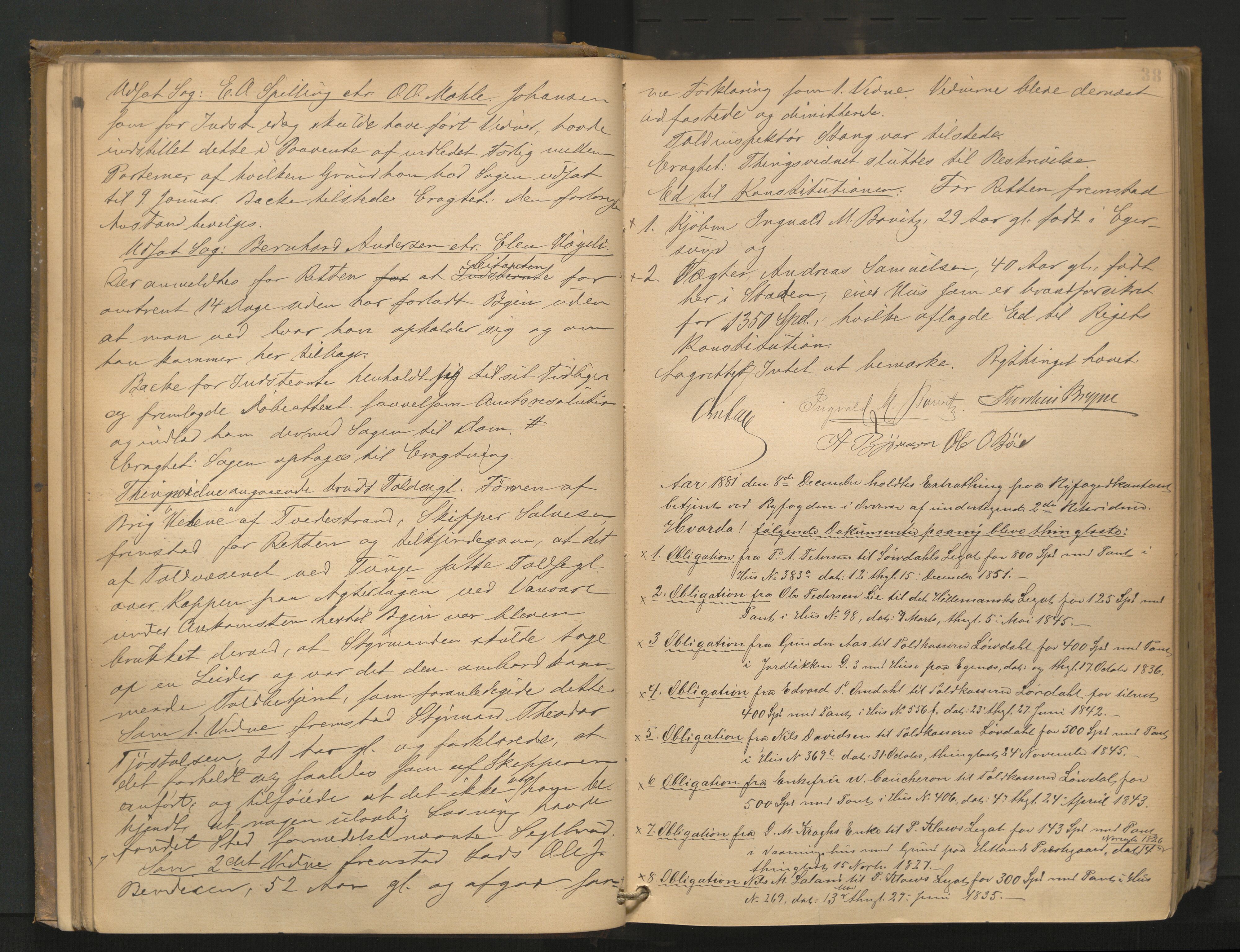 Stavanger byfogd, AV/SAST-A-101408/001/3/30/30BA/L0062: Bytingprotkoll, 1881-1885, p. 37b-38a