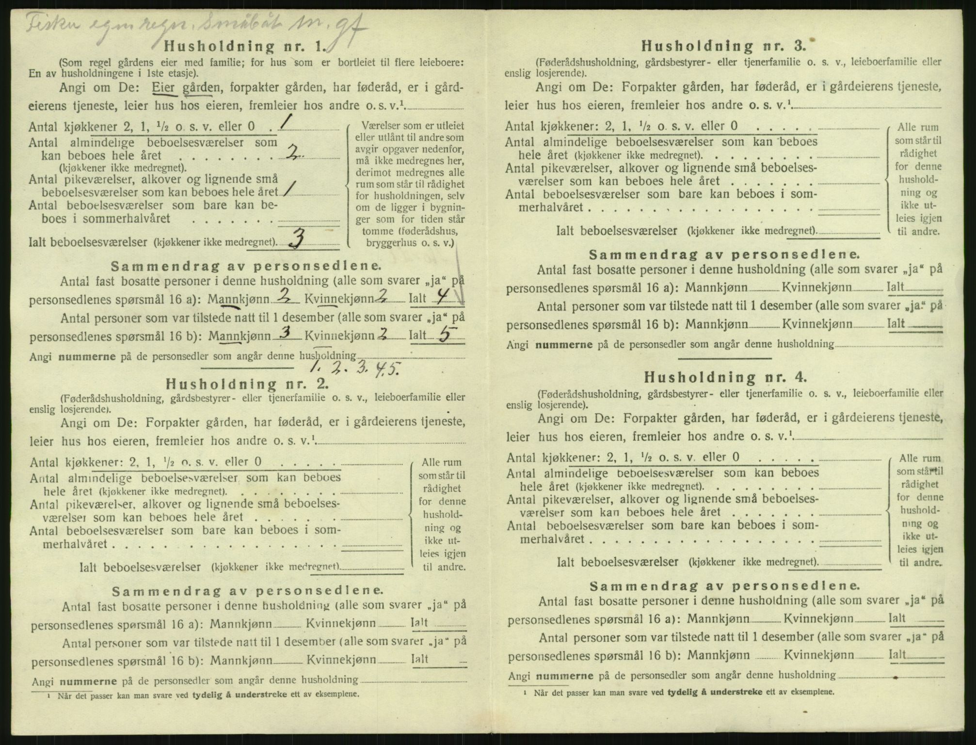 SAT, 1920 census for Bø, 1920, p. 57