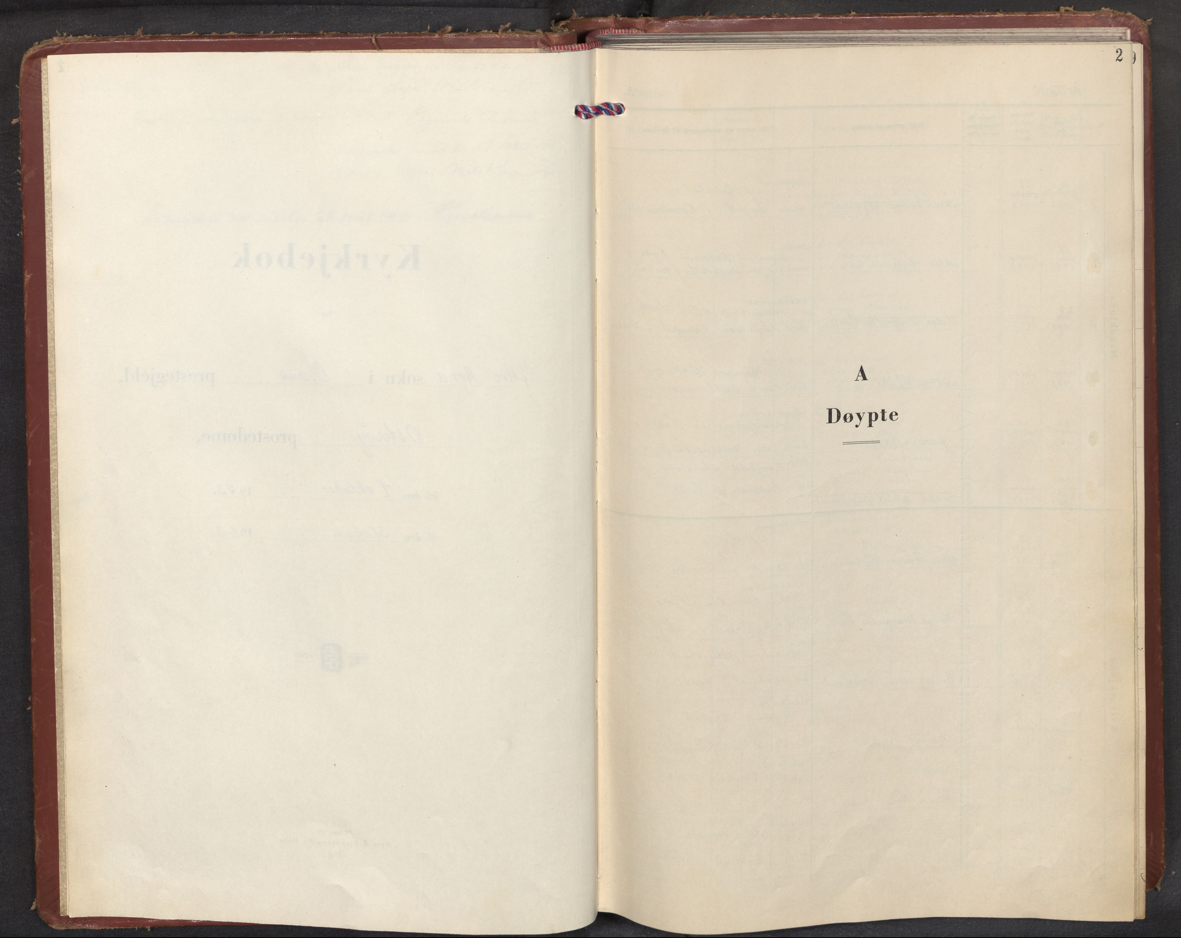 Haus sokneprestembete, SAB/A-75601/H/Haa: Parish register (official) no. E 2, 1953-1964, p. 2
