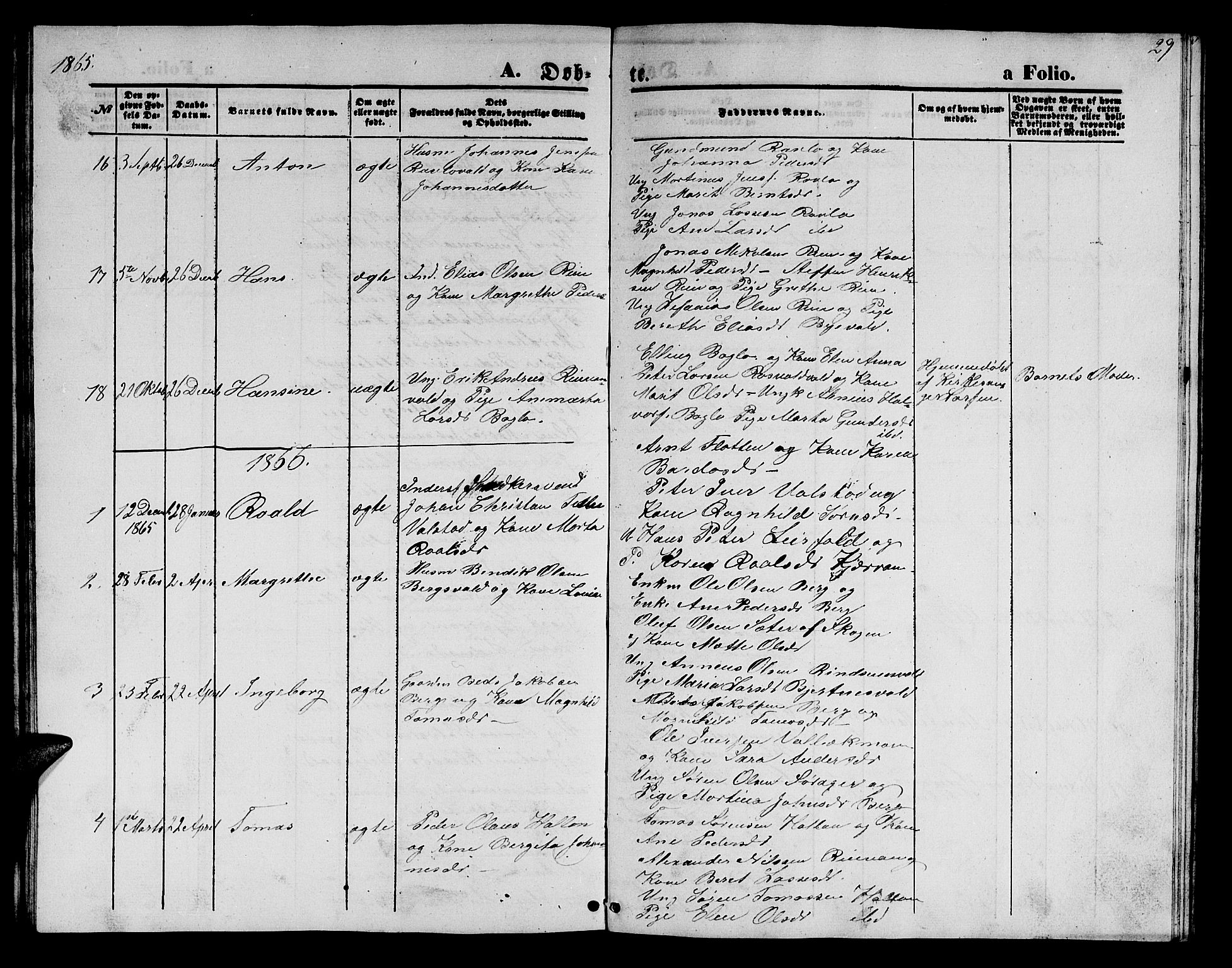 Ministerialprotokoller, klokkerbøker og fødselsregistre - Nord-Trøndelag, AV/SAT-A-1458/726/L0270: Parish register (copy) no. 726C01, 1858-1868, p. 29