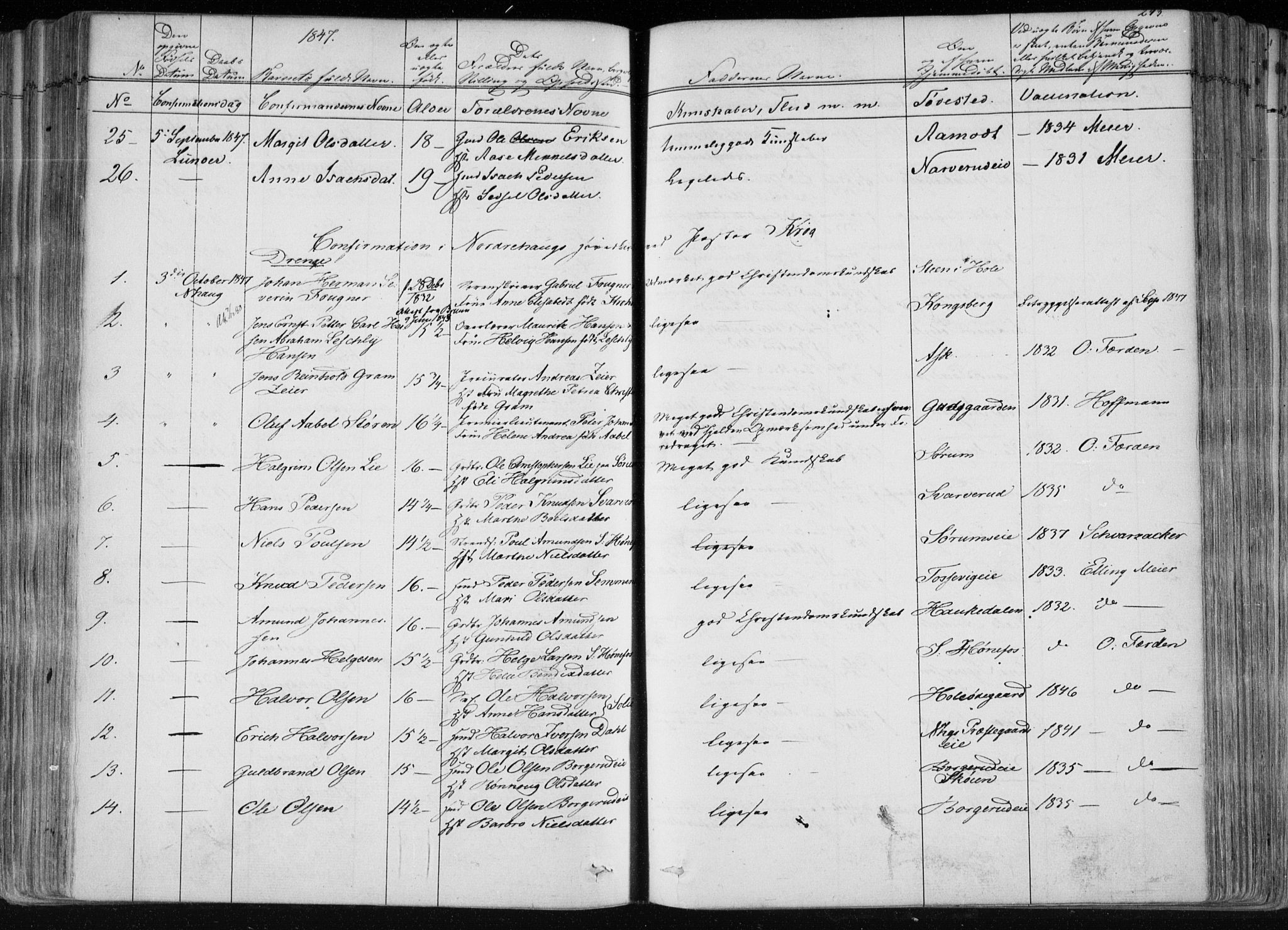 Norderhov kirkebøker, AV/SAKO-A-237/F/Fa/L0010: Parish register (official) no. 10, 1837-1847, p. 243