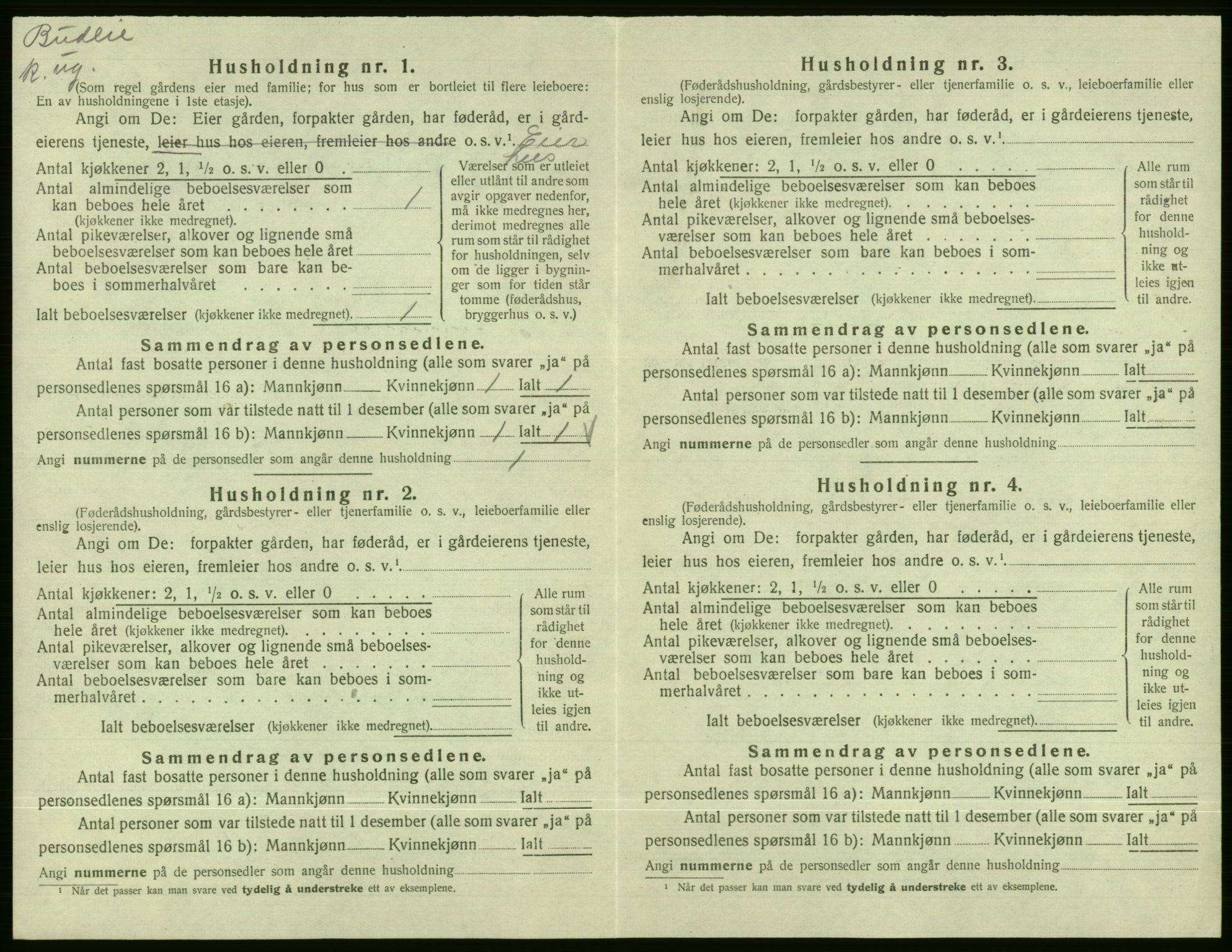 SAB, 1920 census for Vossestrand, 1920, p. 703