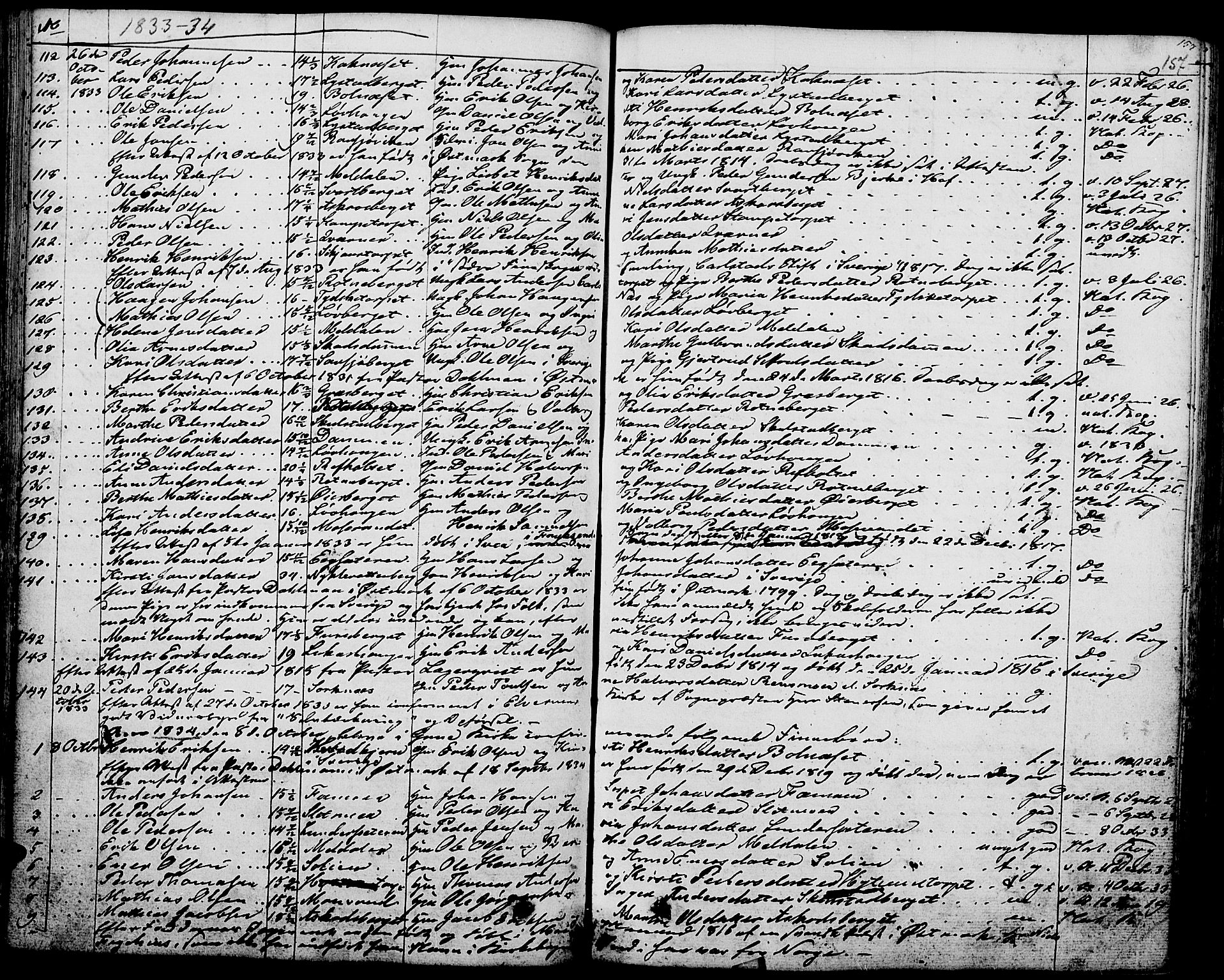 Grue prestekontor, AV/SAH-PREST-036/H/Ha/Haa/L0007: Parish register (official) no. 7, 1830-1847, p. 157