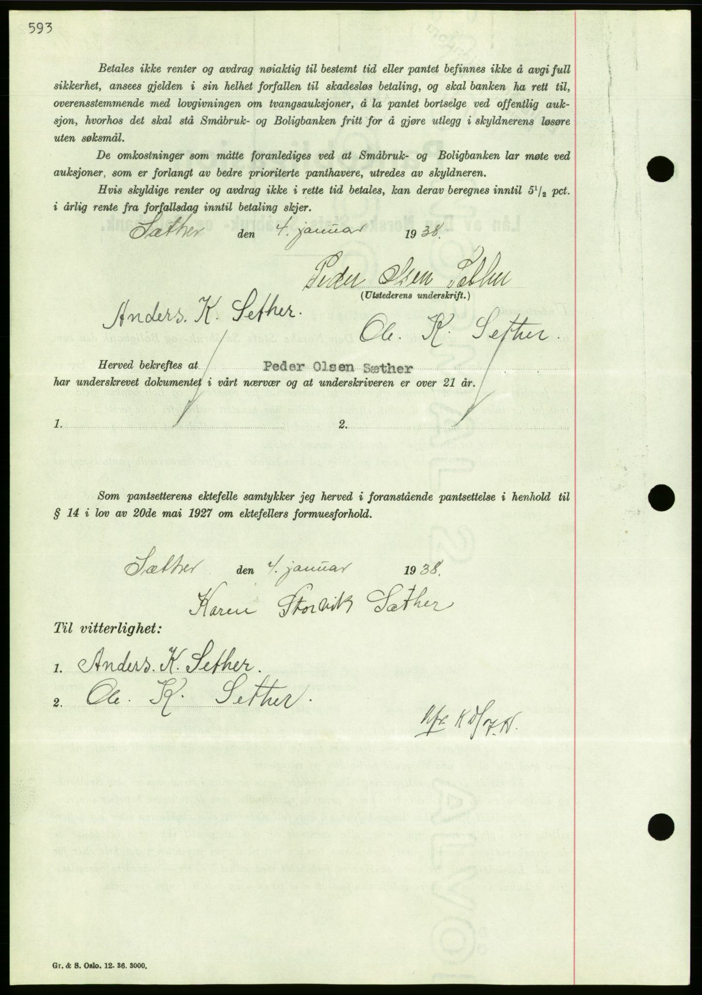 Nordmøre sorenskriveri, AV/SAT-A-4132/1/2/2Ca/L0092: Mortgage book no. B82, 1937-1938, Diary no: : 145/1938