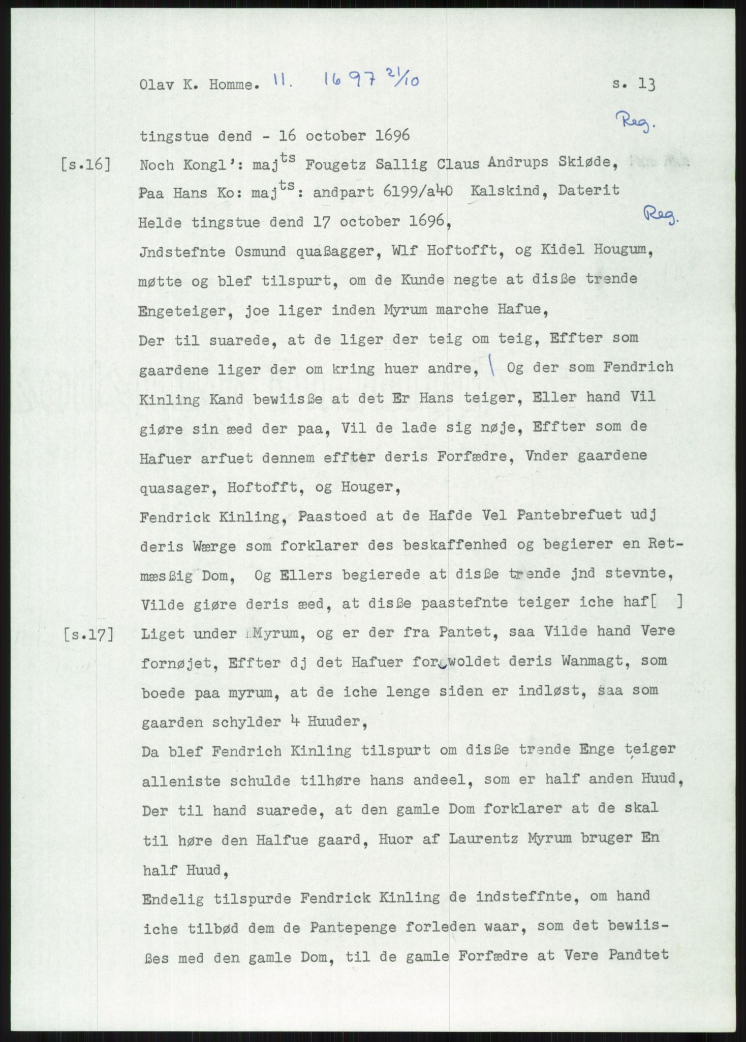 Samlinger til kildeutgivelse, Diplomavskriftsamlingen, AV/RA-EA-4053/H/Ha, p. 2510