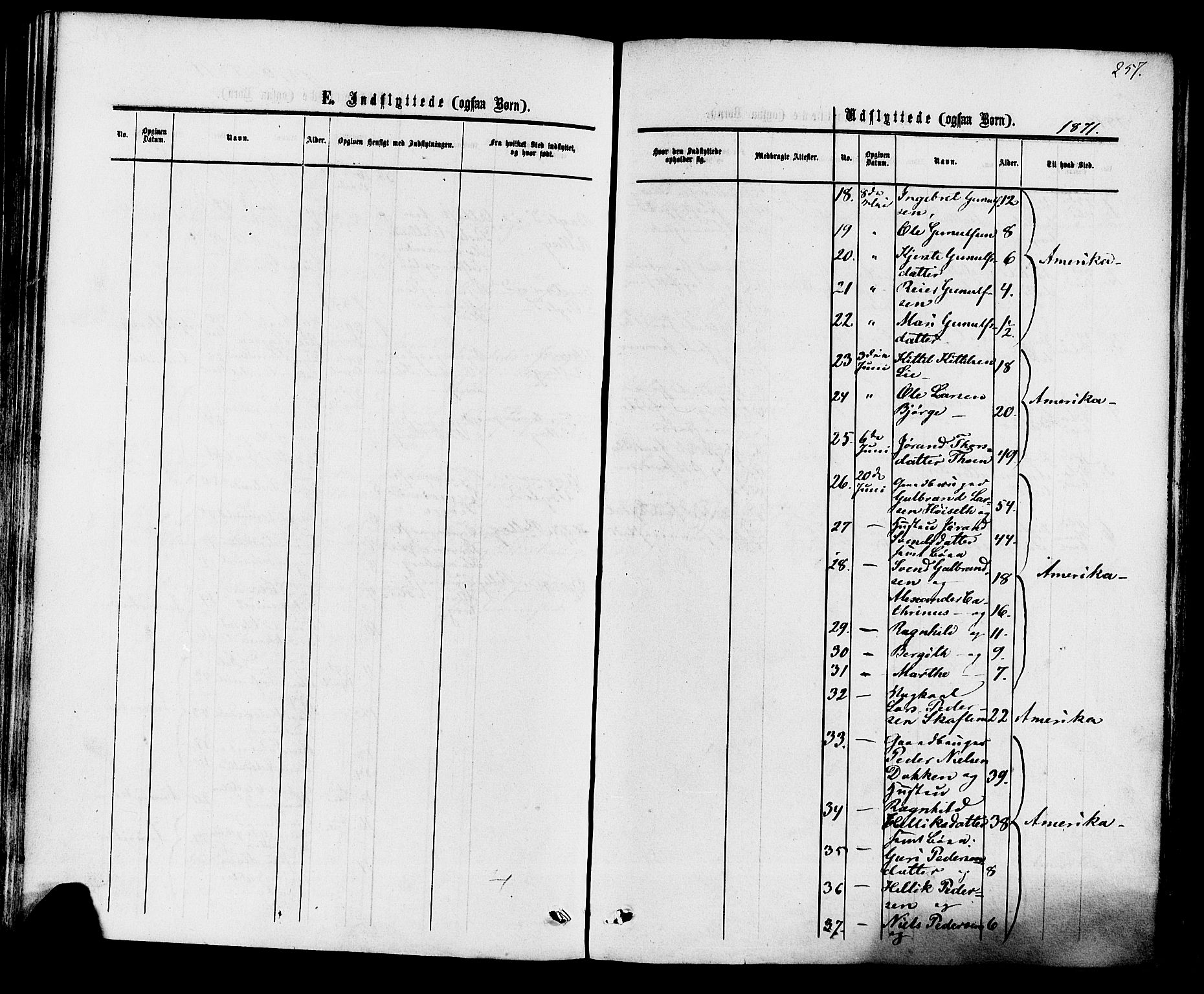 Rollag kirkebøker, SAKO/A-240/F/Fa/L0009: Parish register (official) no. I 9, 1860-1874, p. 257