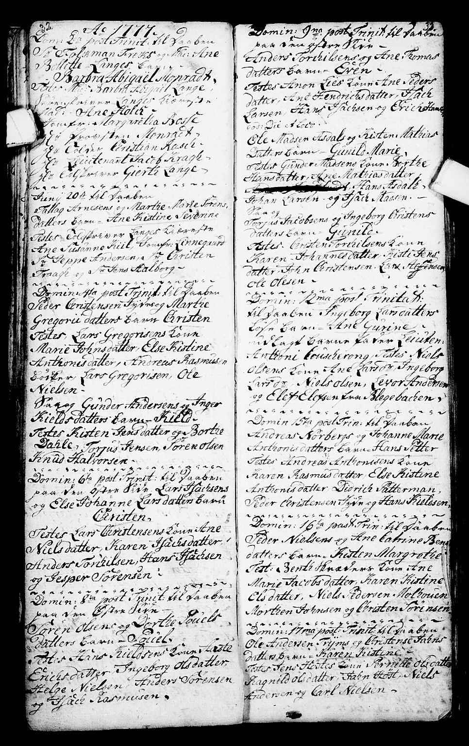 Porsgrunn kirkebøker , SAKO/A-104/G/Ga/L0001: Parish register (copy) no. I 1, 1766-1790, p. 32-33