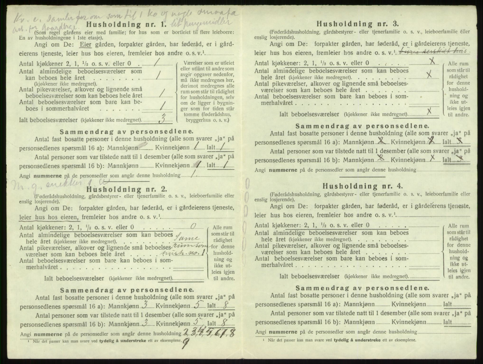 SAB, 1920 census for Vik, 1920, p. 1035