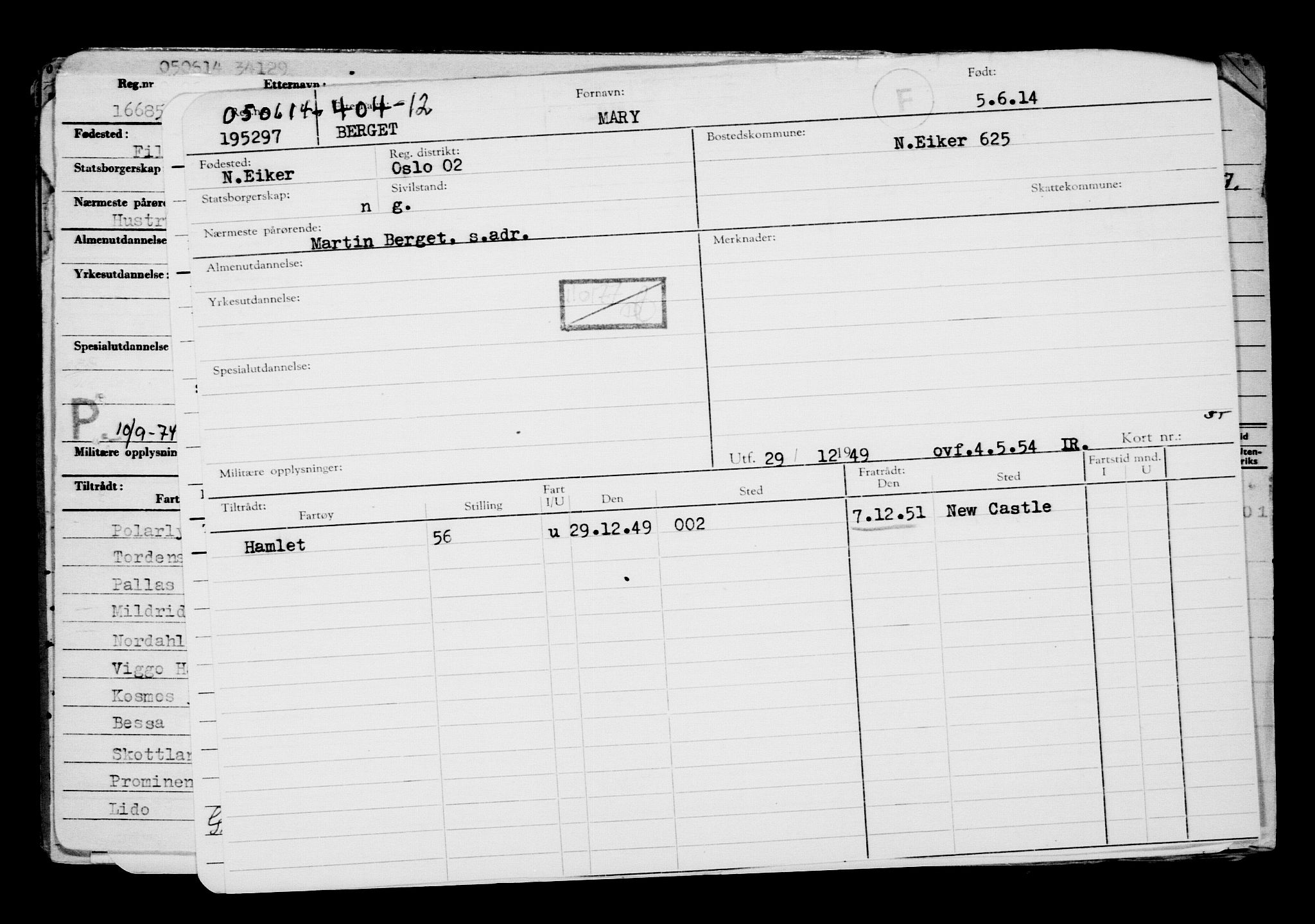 Direktoratet for sjømenn, RA/S-3545/G/Gb/L0121: Hovedkort, 1914, p. 449