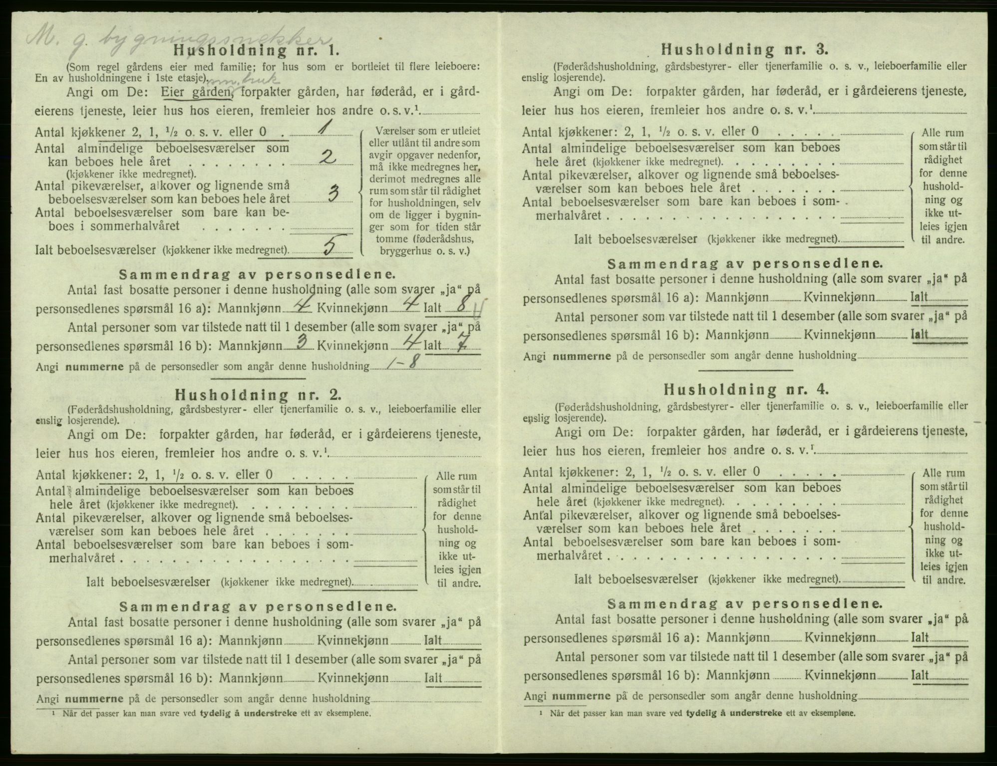 SAB, 1920 census for Jondal, 1920, p. 691