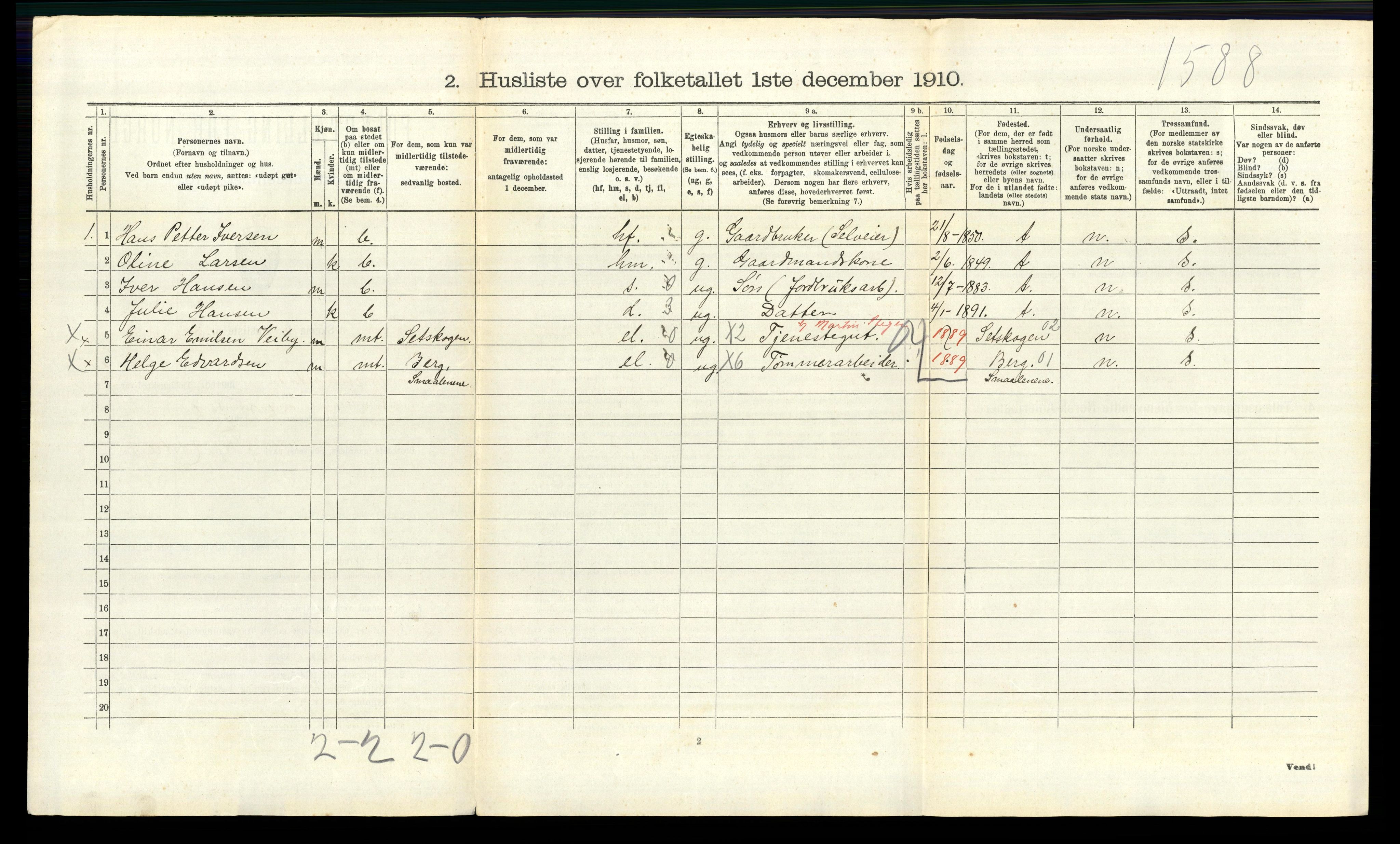 RA, 1910 census for Rakkestad, 1910, p. 1220