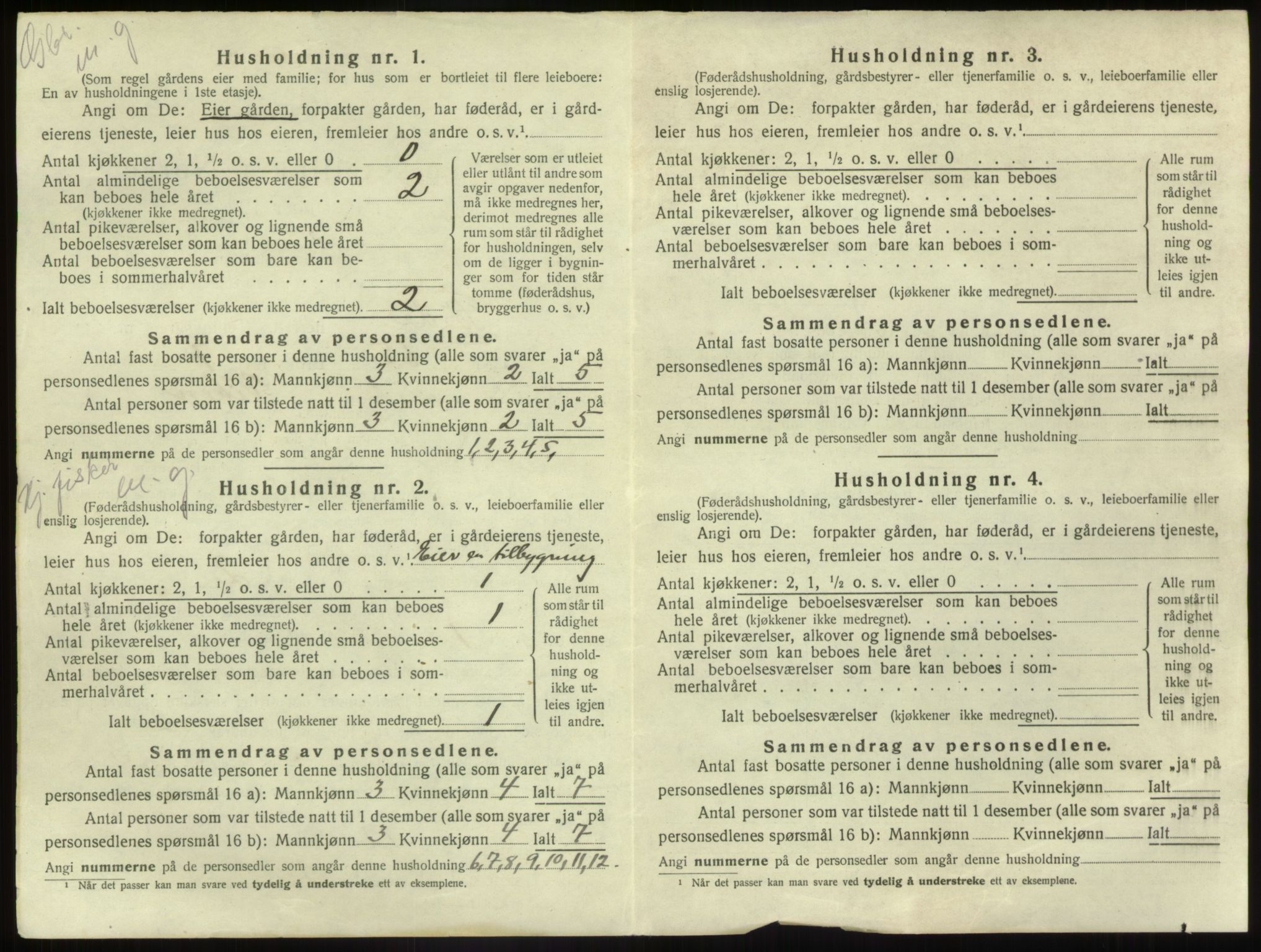 SAB, 1920 census for Førde, 1920, p. 1035