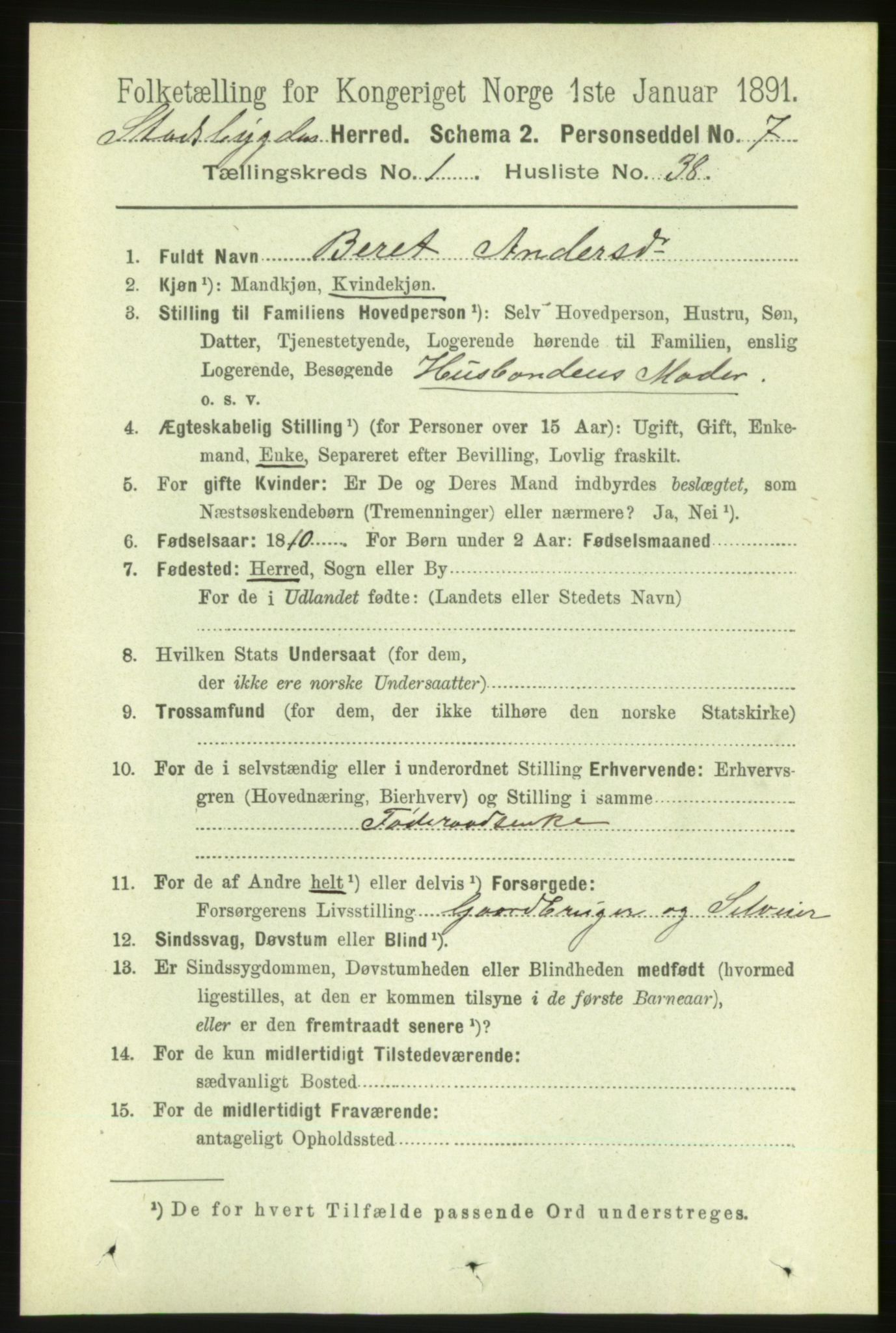 RA, 1891 census for 1625 Stadsbygd, 1891, p. 362