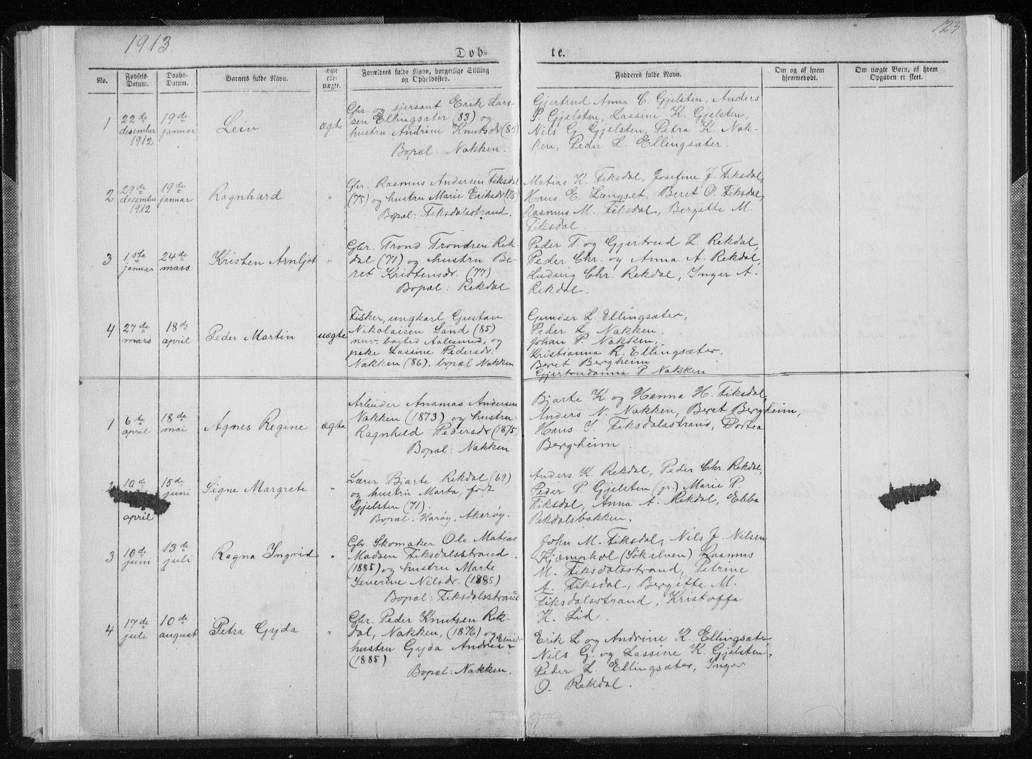 Ministerialprotokoller, klokkerbøker og fødselsregistre - Møre og Romsdal, AV/SAT-A-1454/540/L0541: Parish register (copy) no. 540C01, 1867-1920, p. 123