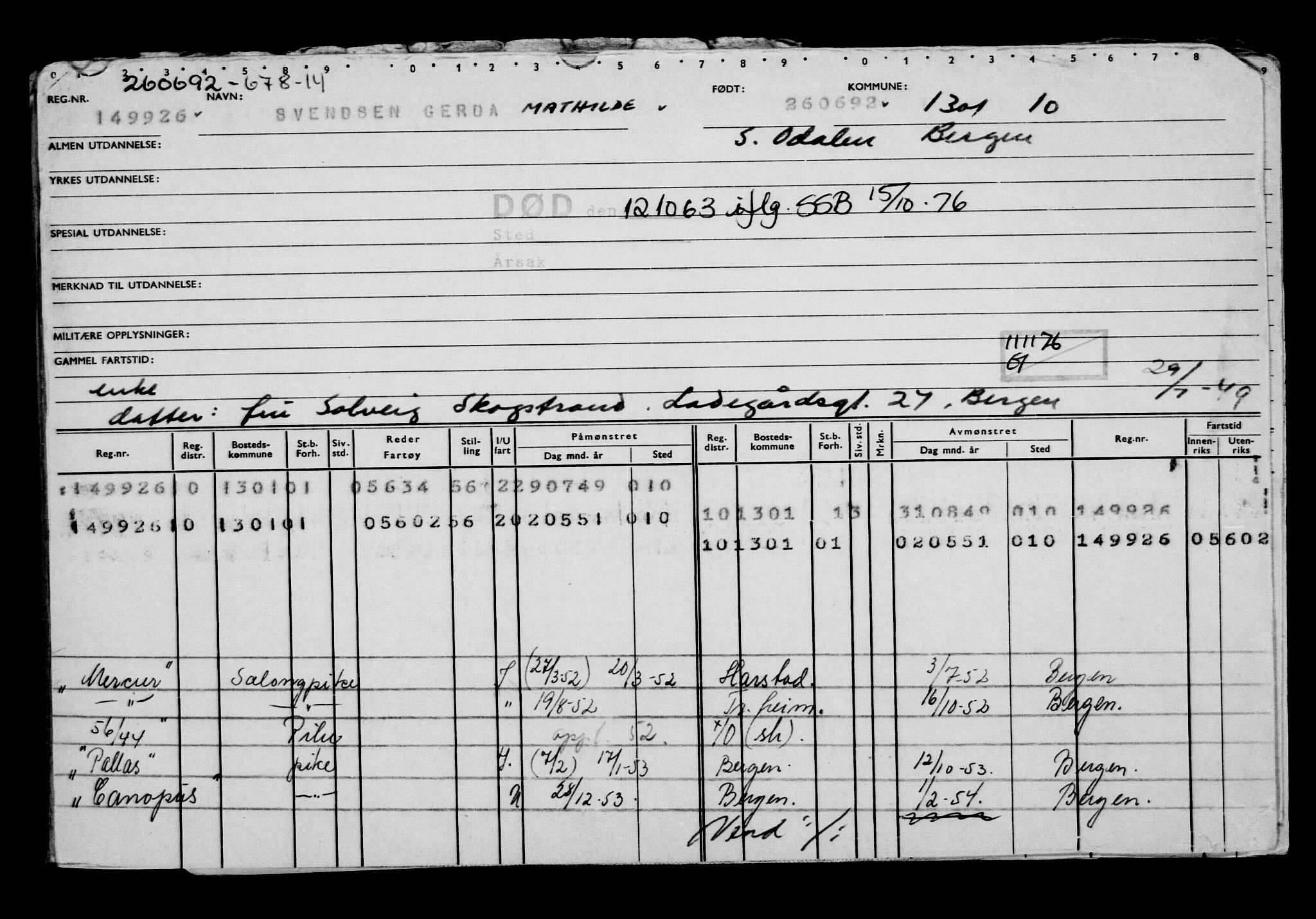 Direktoratet for sjømenn, AV/RA-S-3545/G/Gb/L0011: Hovedkort, 1892, p. 393