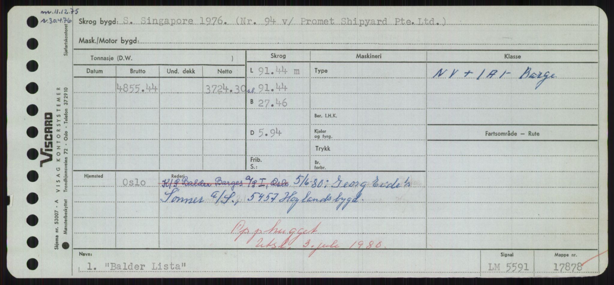 Sjøfartsdirektoratet med forløpere, Skipsmålingen, RA/S-1627/H/Hd/L0003: Fartøy, B-Bev, p. 119