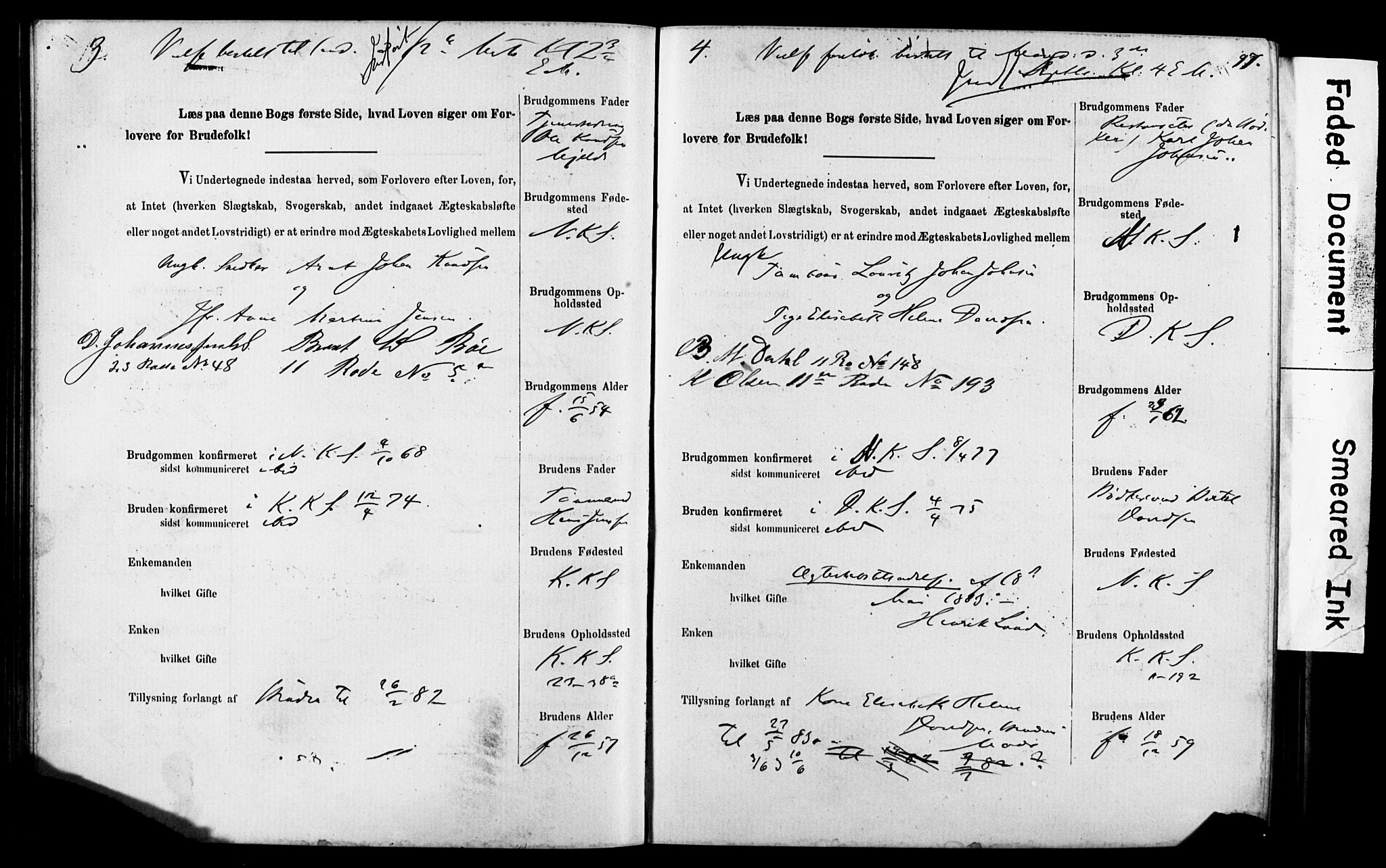 Korskirken sokneprestembete, AV/SAB-A-76101: Best man's statements no. II.5.5, 1878-1889, p. 97