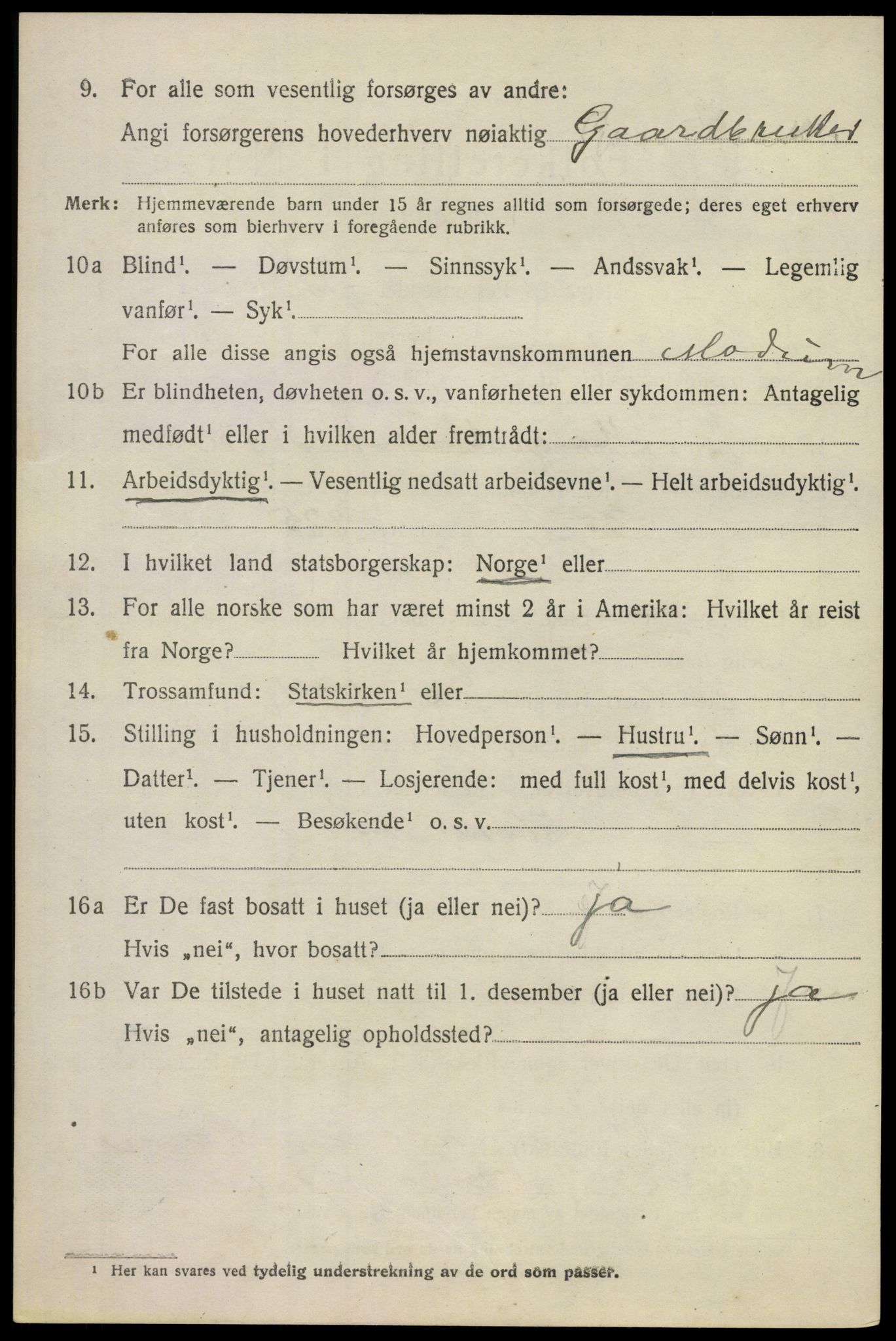 SAKO, 1920 census for Modum, 1920, p. 9662