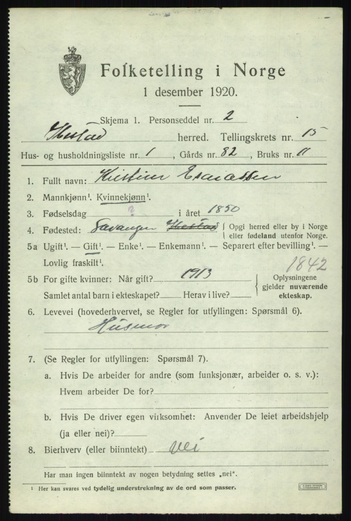 SATØ, 1920 census for Ibestad, 1920, p. 7690