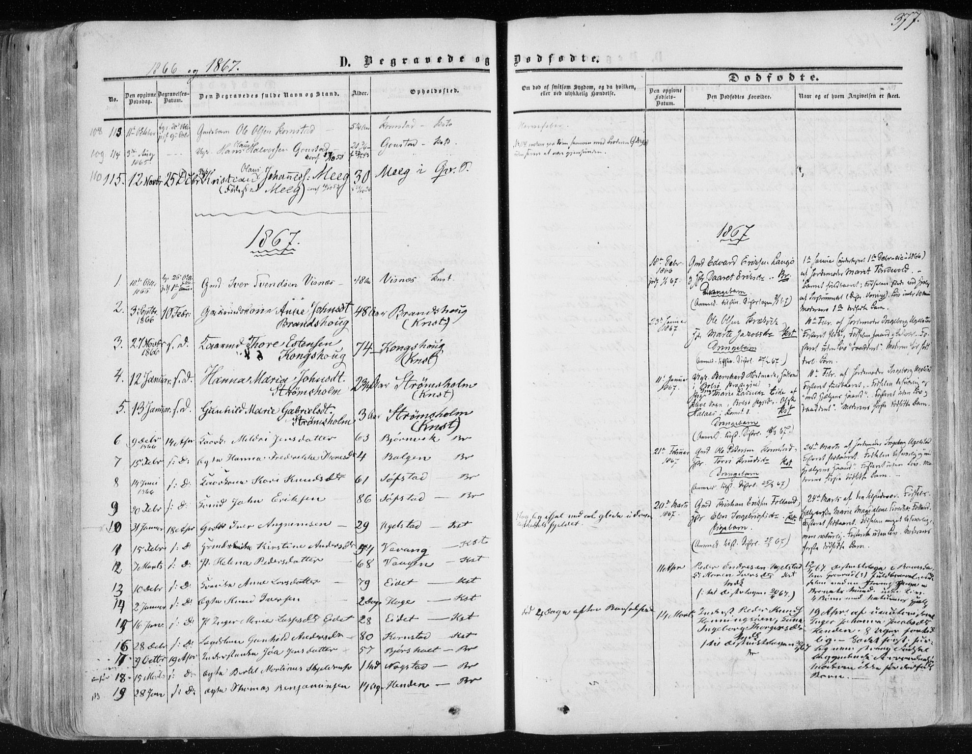 Ministerialprotokoller, klokkerbøker og fødselsregistre - Møre og Romsdal, SAT/A-1454/568/L0804: Parish register (official) no. 568A11, 1854-1868, p. 377