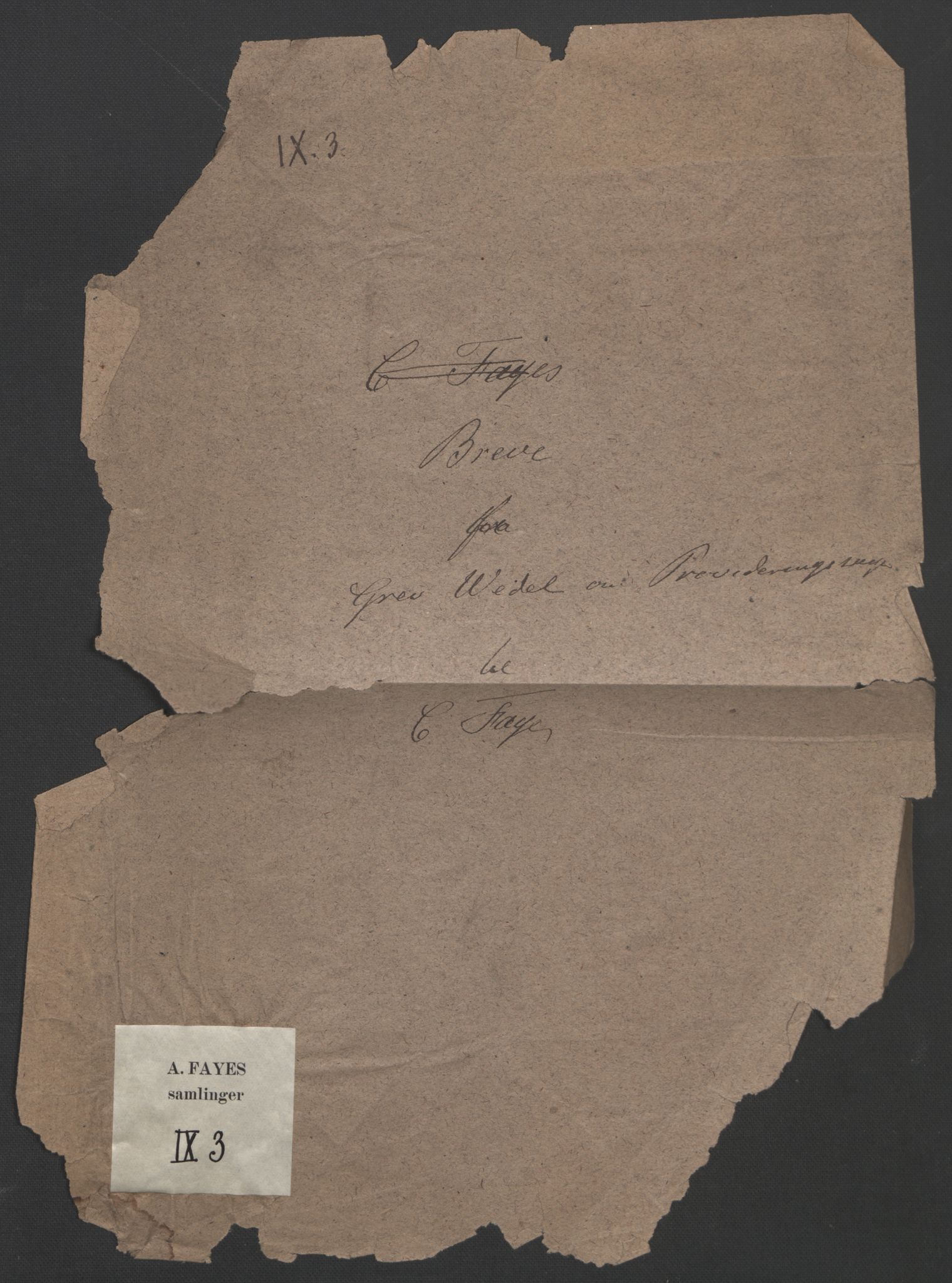 Faye, Andreas, AV/RA-PA-0015/F/Fh/L0026/0003: -- / Breve fra Grev J. H. C. Wedel-Jarlsberg til Chr. Faye angaaende kornprovideringen 1809-1810 og 1822. Brev fra provideringscommissionen til Jac. Aall og Chr. Faye 1808-1815. Jfr. IX 12 og 58-59, p. 5