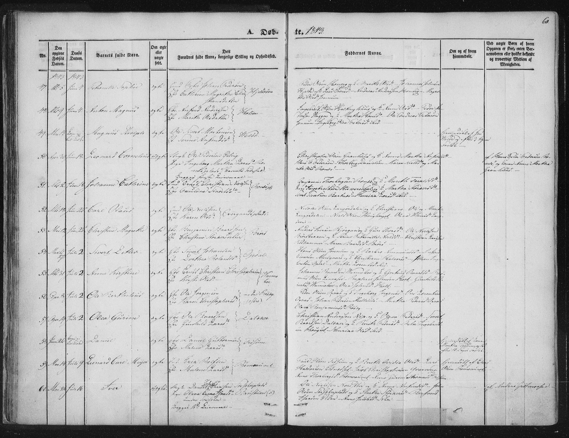 Ministerialprotokoller, klokkerbøker og fødselsregistre - Nord-Trøndelag, AV/SAT-A-1458/741/L0392: Parish register (official) no. 741A06, 1836-1848, p. 60