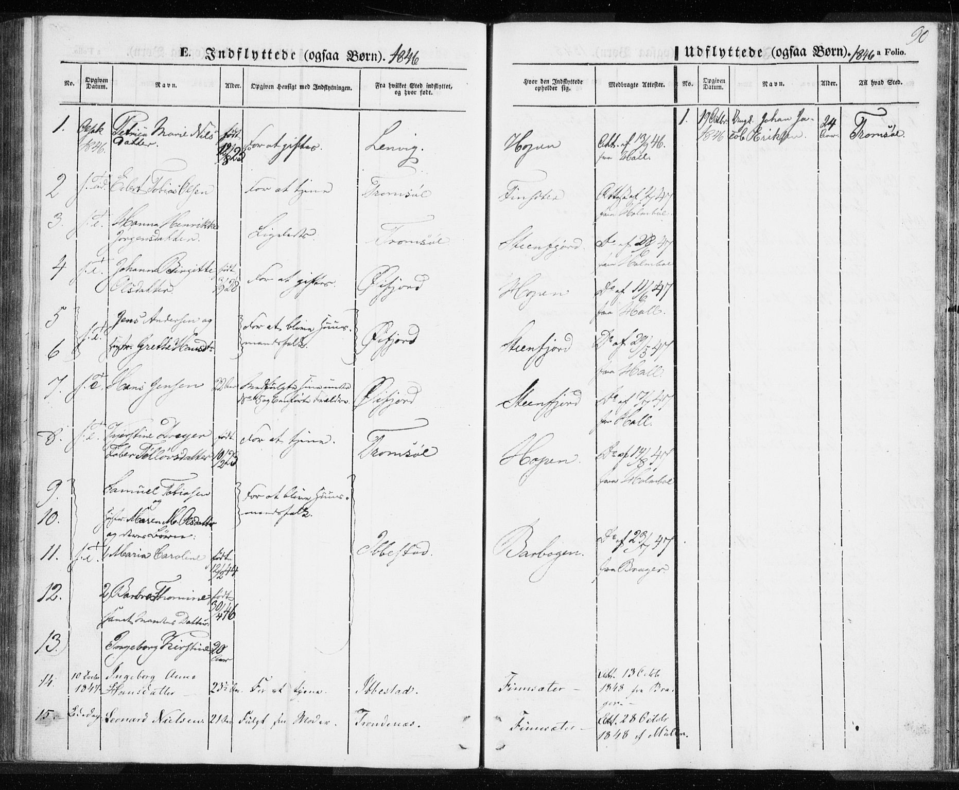 Berg sokneprestkontor, AV/SATØ-S-1318/G/Ga/Gaa/L0001kirke: Parish register (official) no. 1, 1846-1859, p. 90