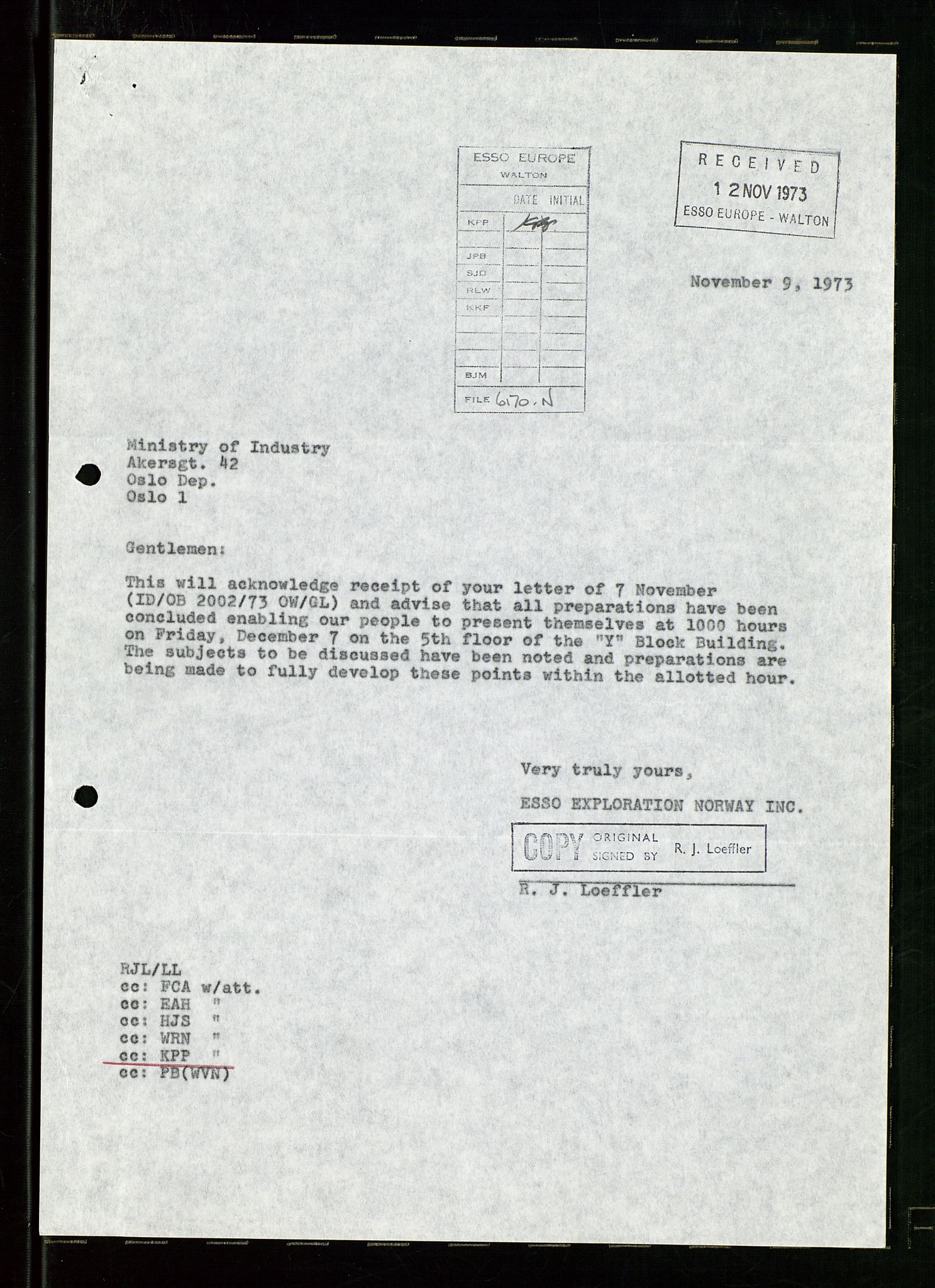 Pa 1512 - Esso Exploration and Production Norway Inc., AV/SAST-A-101917/E/Ea/L0025: Sak og korrespondanse, 1966-1974, p. 6