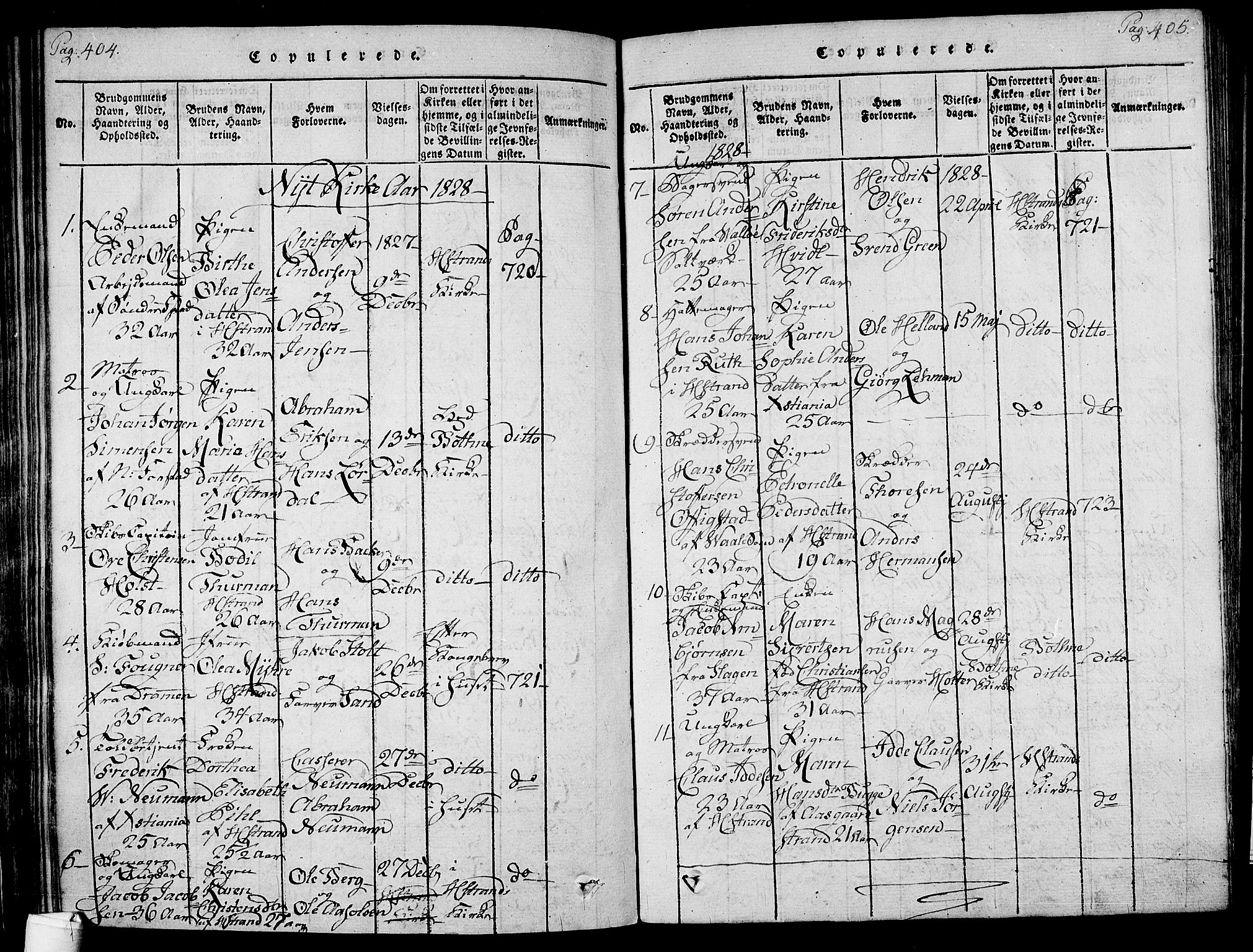 Holmestrand kirkebøker, SAKO/A-346/F/Fa/L0001: Parish register (official) no. 1, 1814-1840, p. 404-405