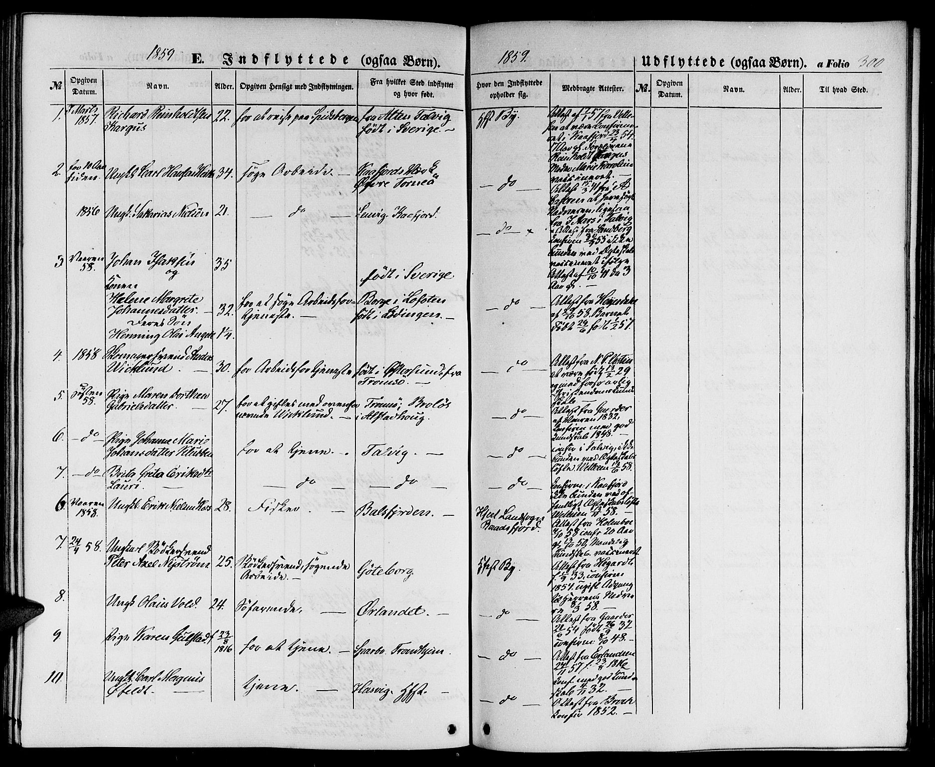 Hammerfest sokneprestkontor, SATØ/S-1347/H/Hb/L0002.klokk: Parish register (copy) no. 2, 1851-1861, p. 300
