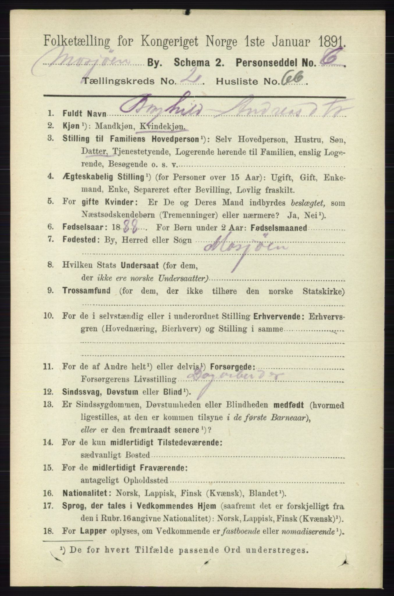 RA, 1891 census for 1802 Mosjøen, 1891, p. 1117