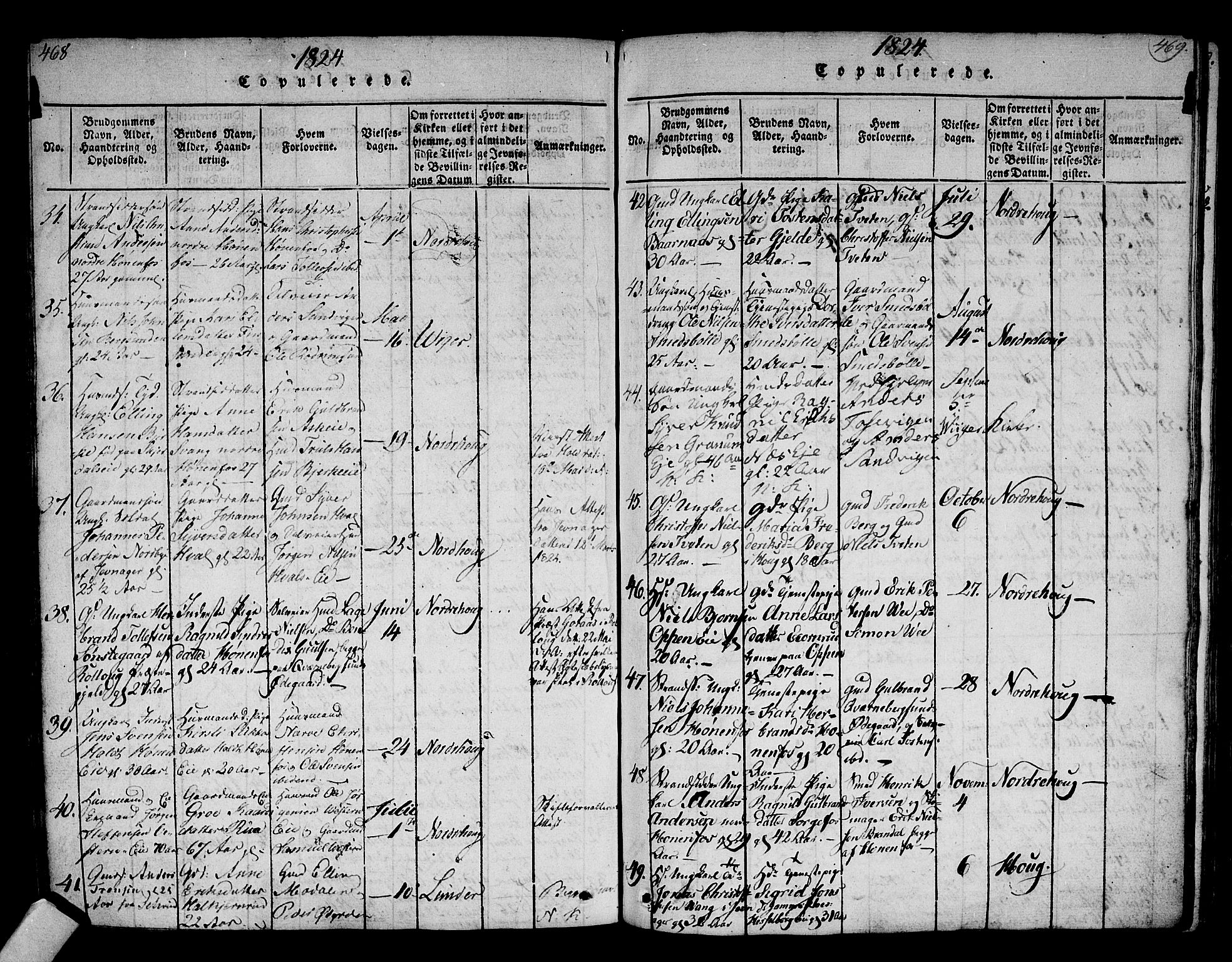 Norderhov kirkebøker, AV/SAKO-A-237/F/Fa/L0008: Parish register (official) no. 8, 1814-1833, p. 468-469