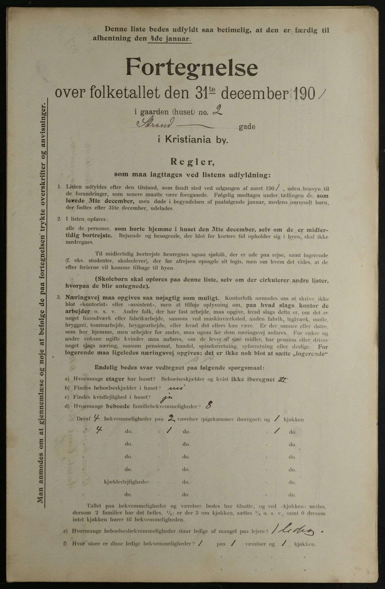 OBA, Municipal Census 1901 for Kristiania, 1901, p. 15955