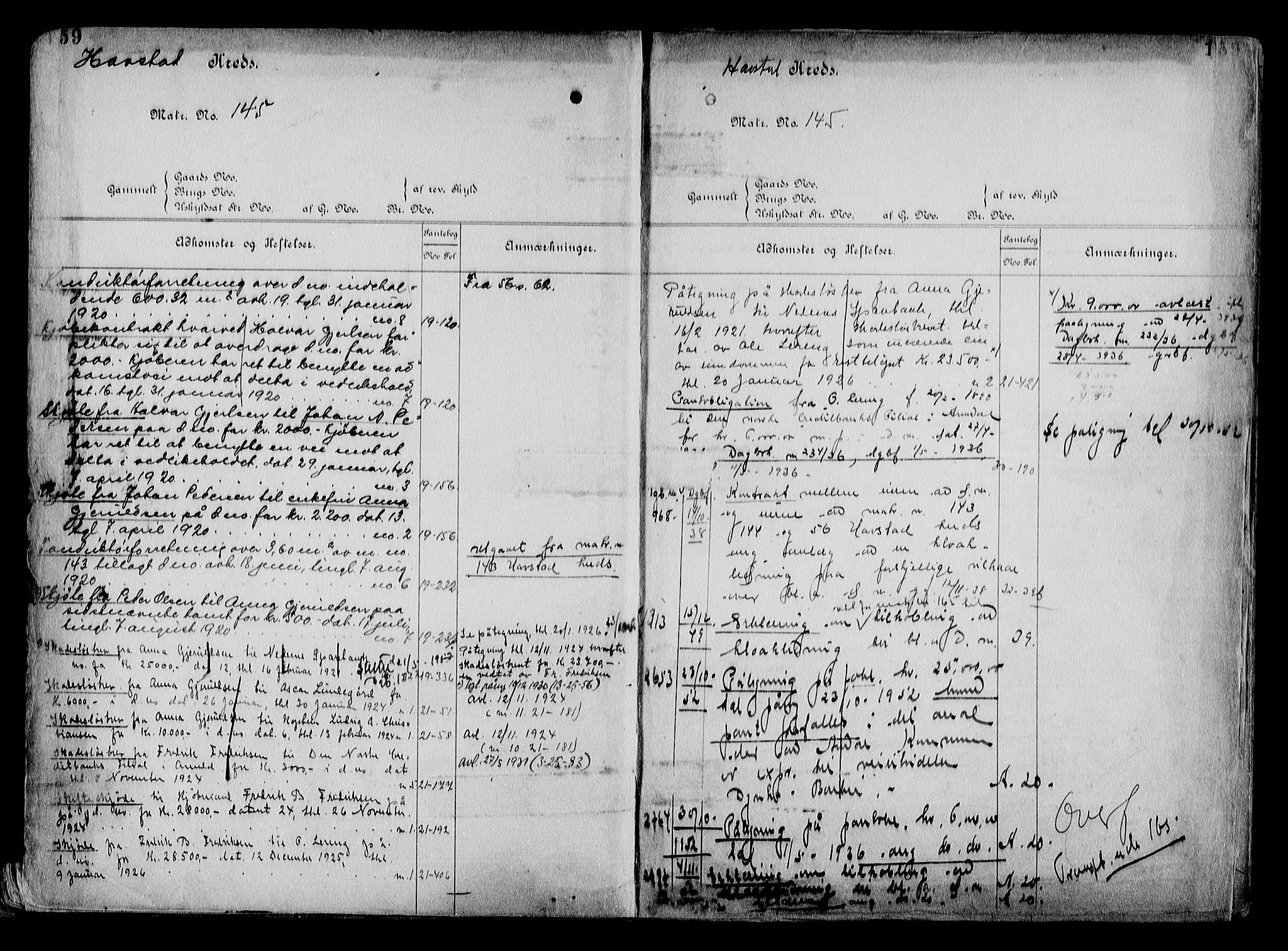 Arendal byfogd, AV/SAK-1222-0001/G/Ga/L0015: Mortgage register no. 13, 1860-1960, p. 159