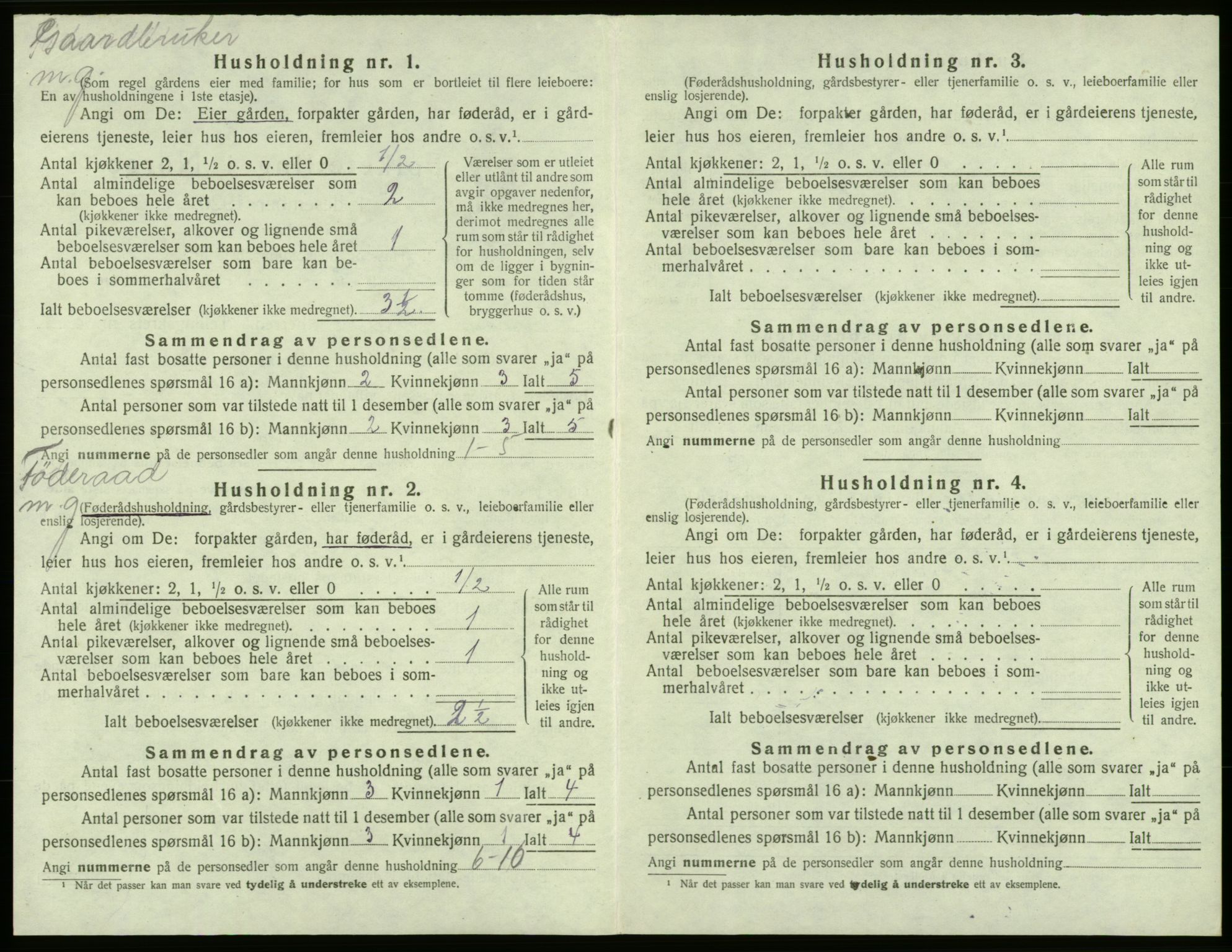 SAB, 1920 census for Bremnes, 1920, p. 365